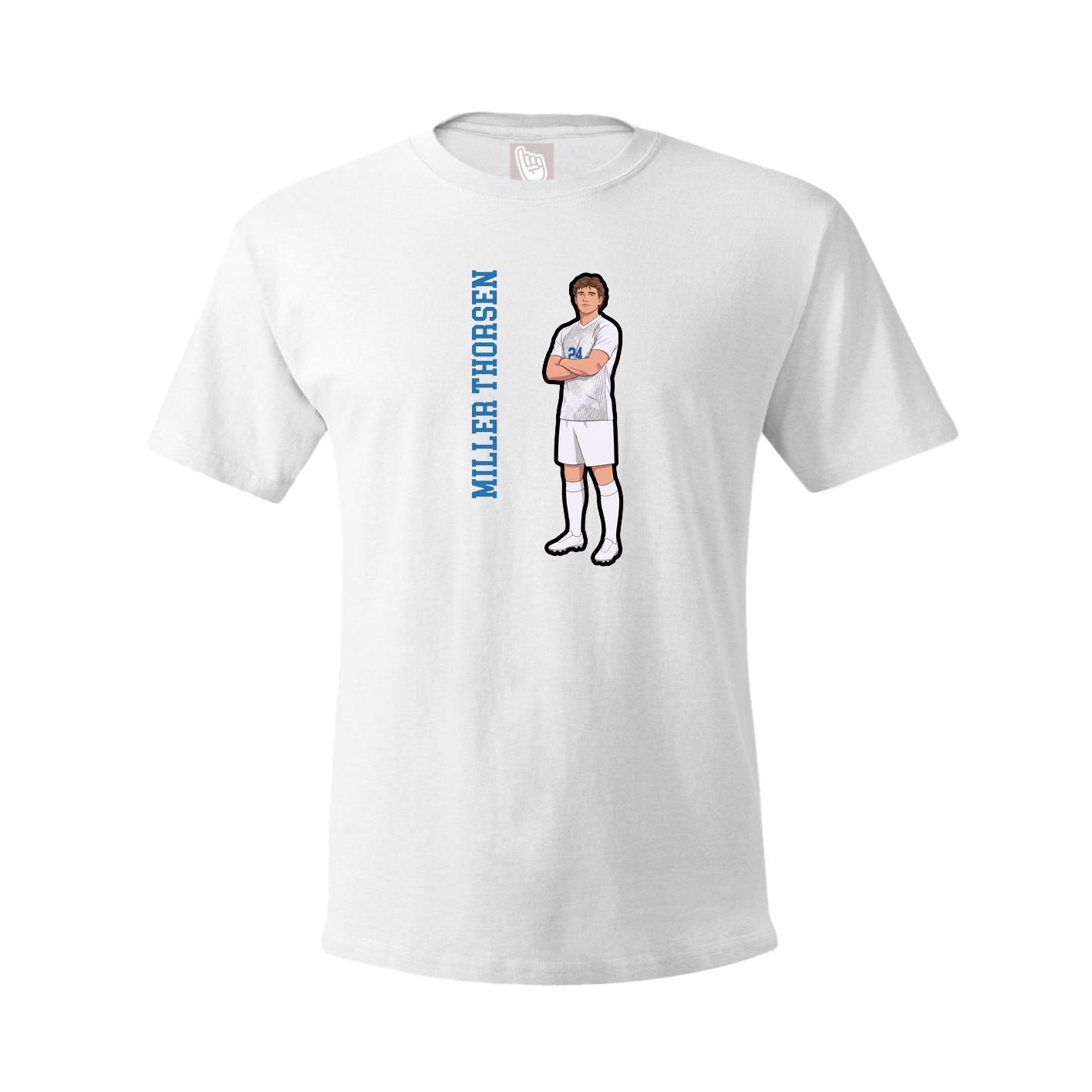 Tee — Name Vertical in White