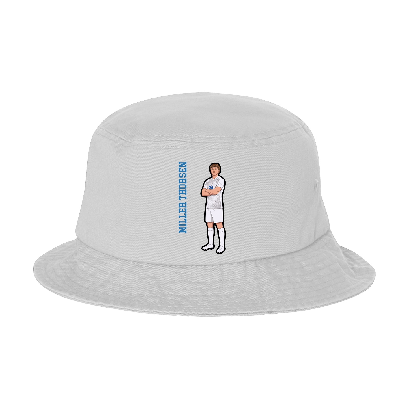 Bucket Cap — Name Vertical in White