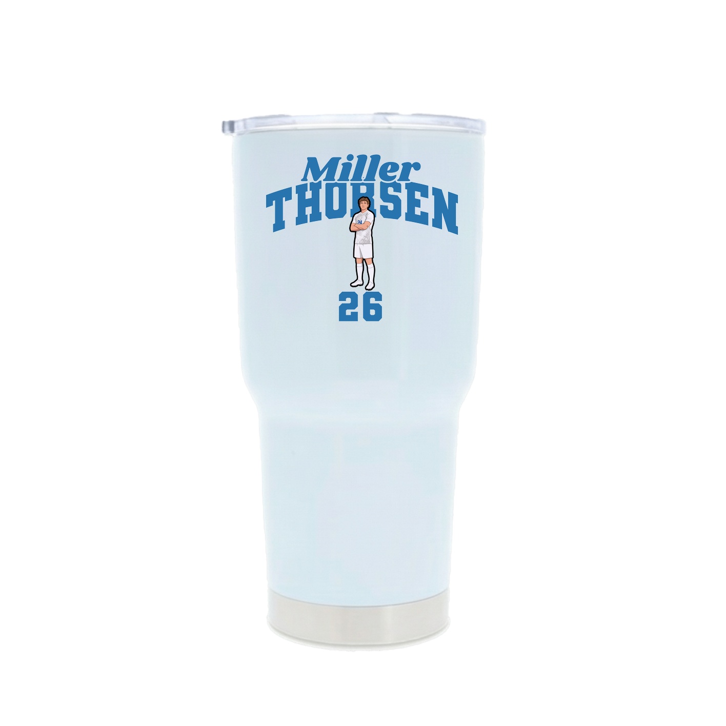 30oz Stainless Steel Tumbler — Signature Arch in White