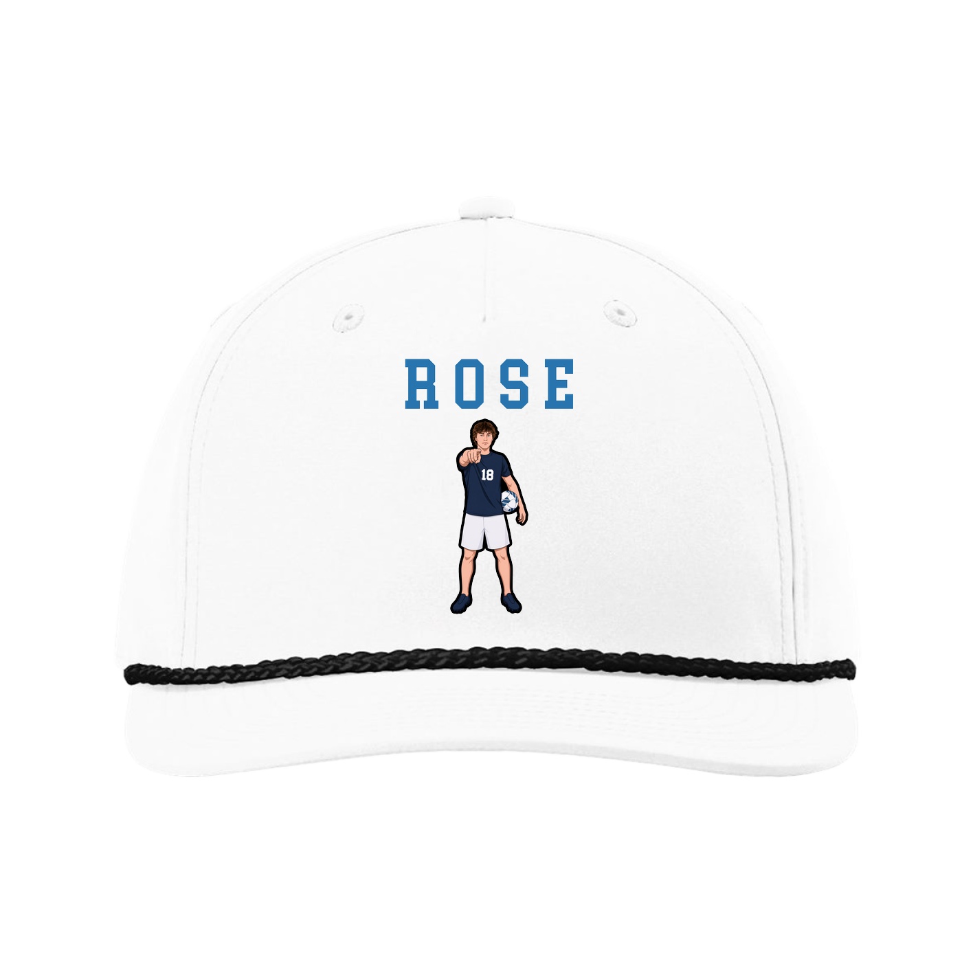 Five-Panel Classic Rope Cap — Shirsey in White