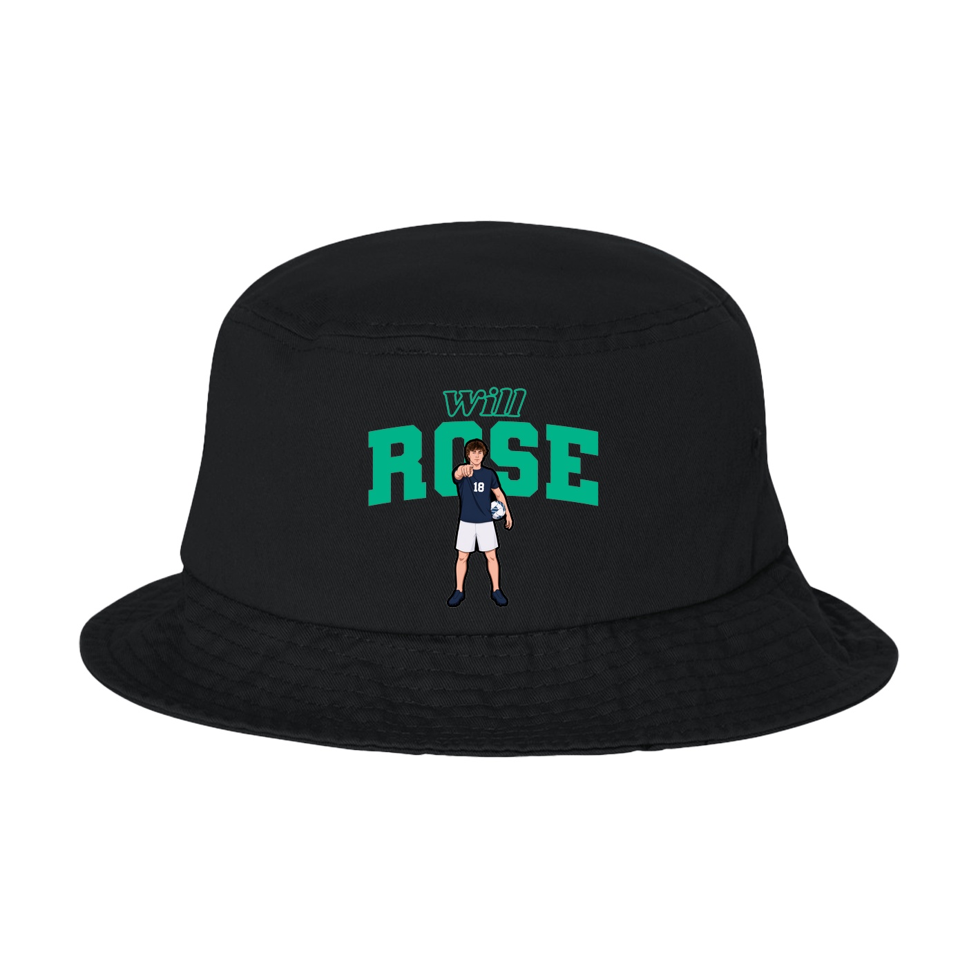 Bucket Cap — Name Arch in Black