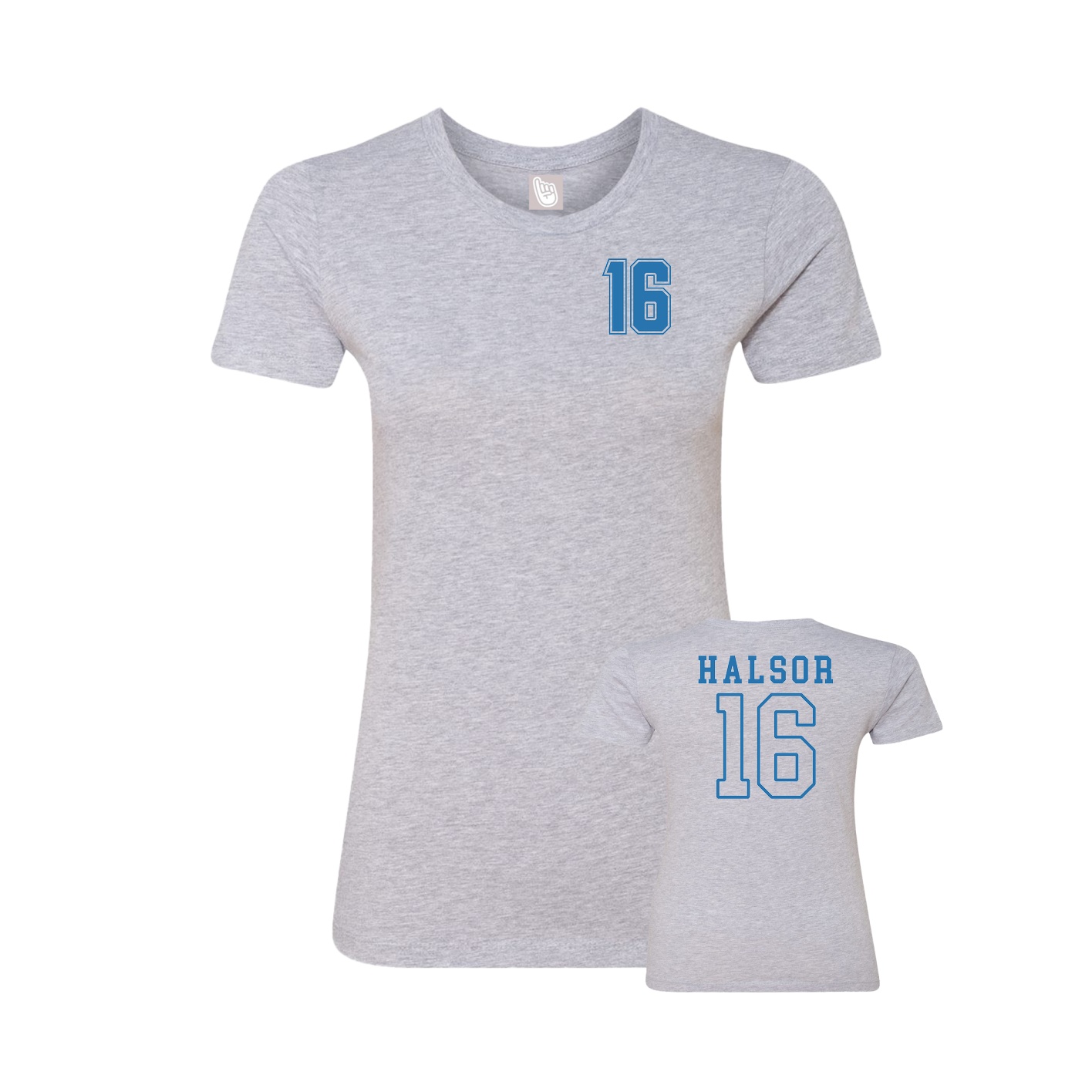 Womens Tee — Chest Back in Grey