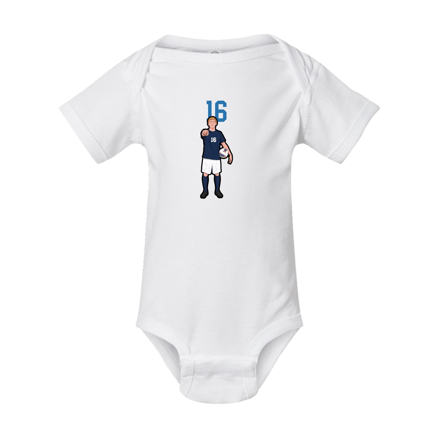 Baby Onesie — Number Top in White