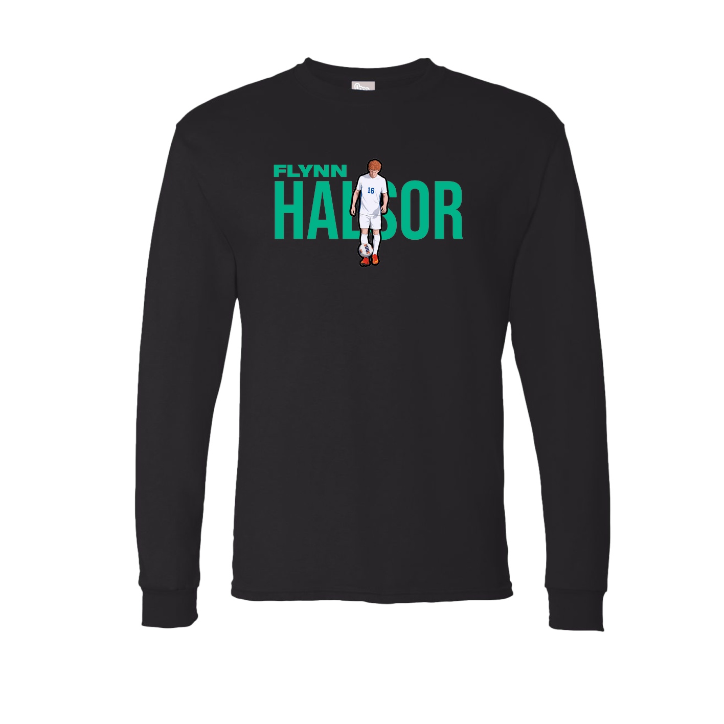 Long Sleeve Tee — Player Name in Black