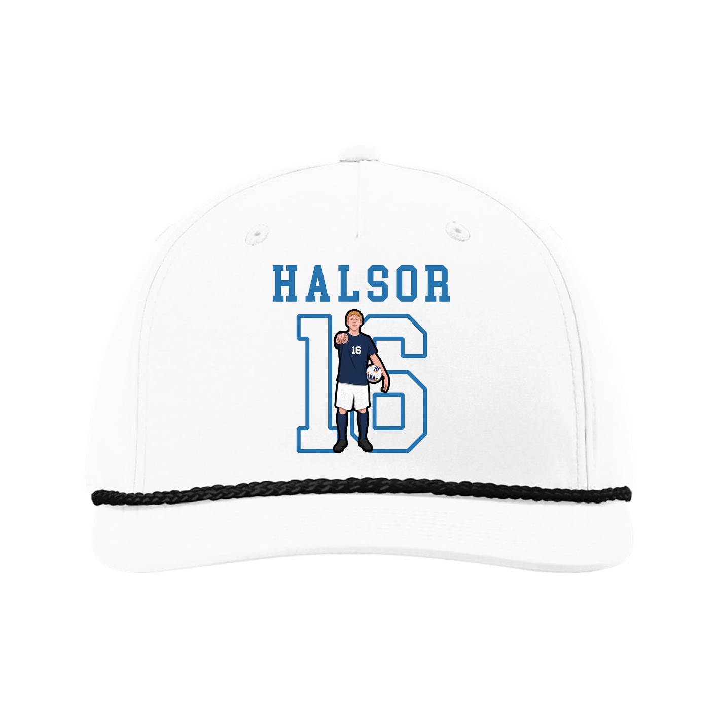 Five-Panel Classic Rope Cap — Shirsey in White