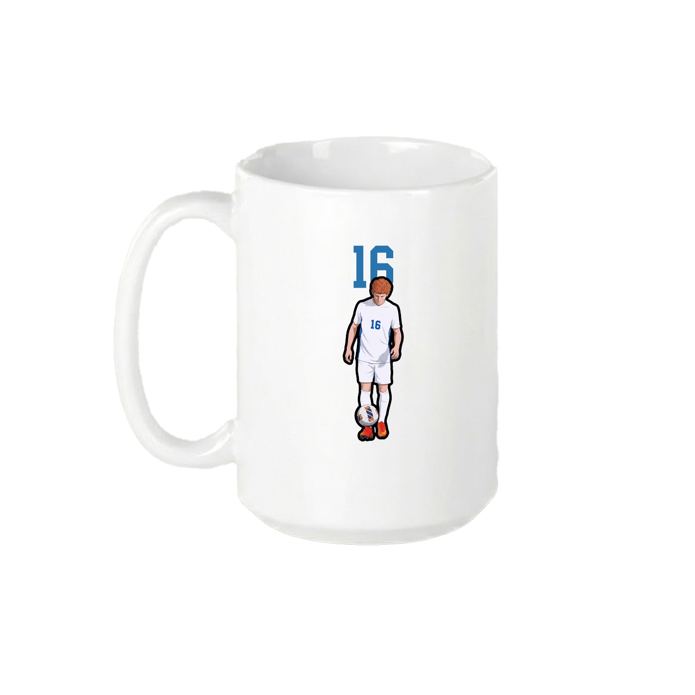 15oz Coffee Mug — Number Top in White
