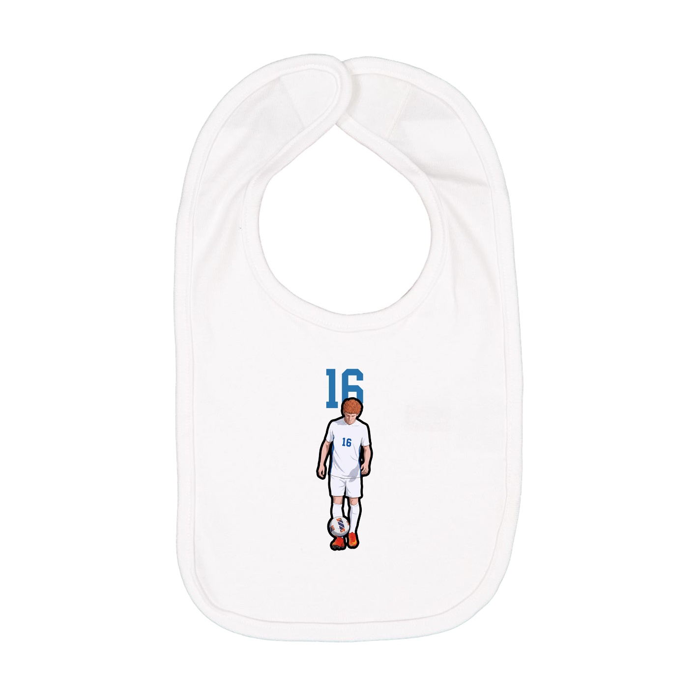 Infant Bib — Number Top in White