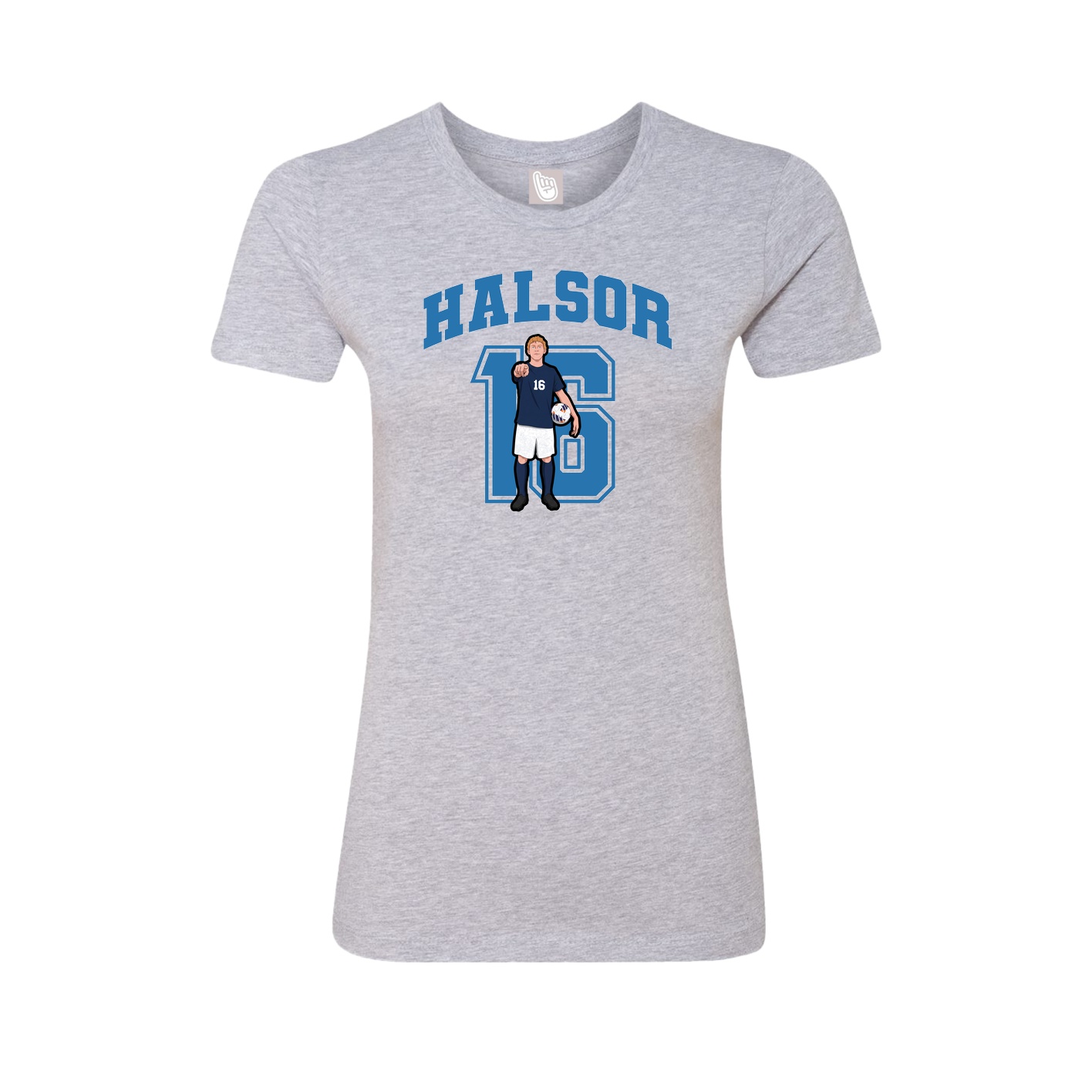 Womens Tee — Number in Grey