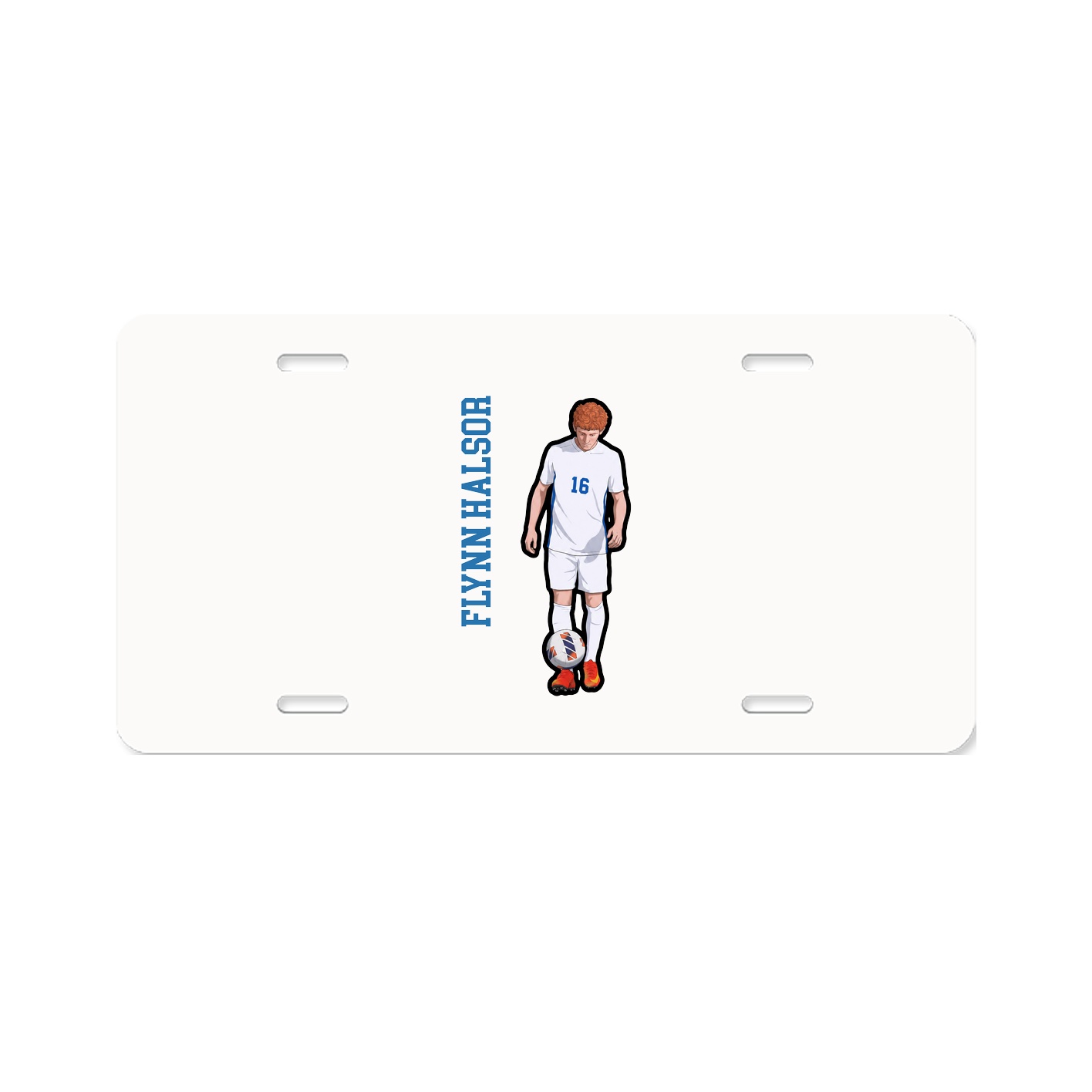 License Plate — Name Vertical in Classic