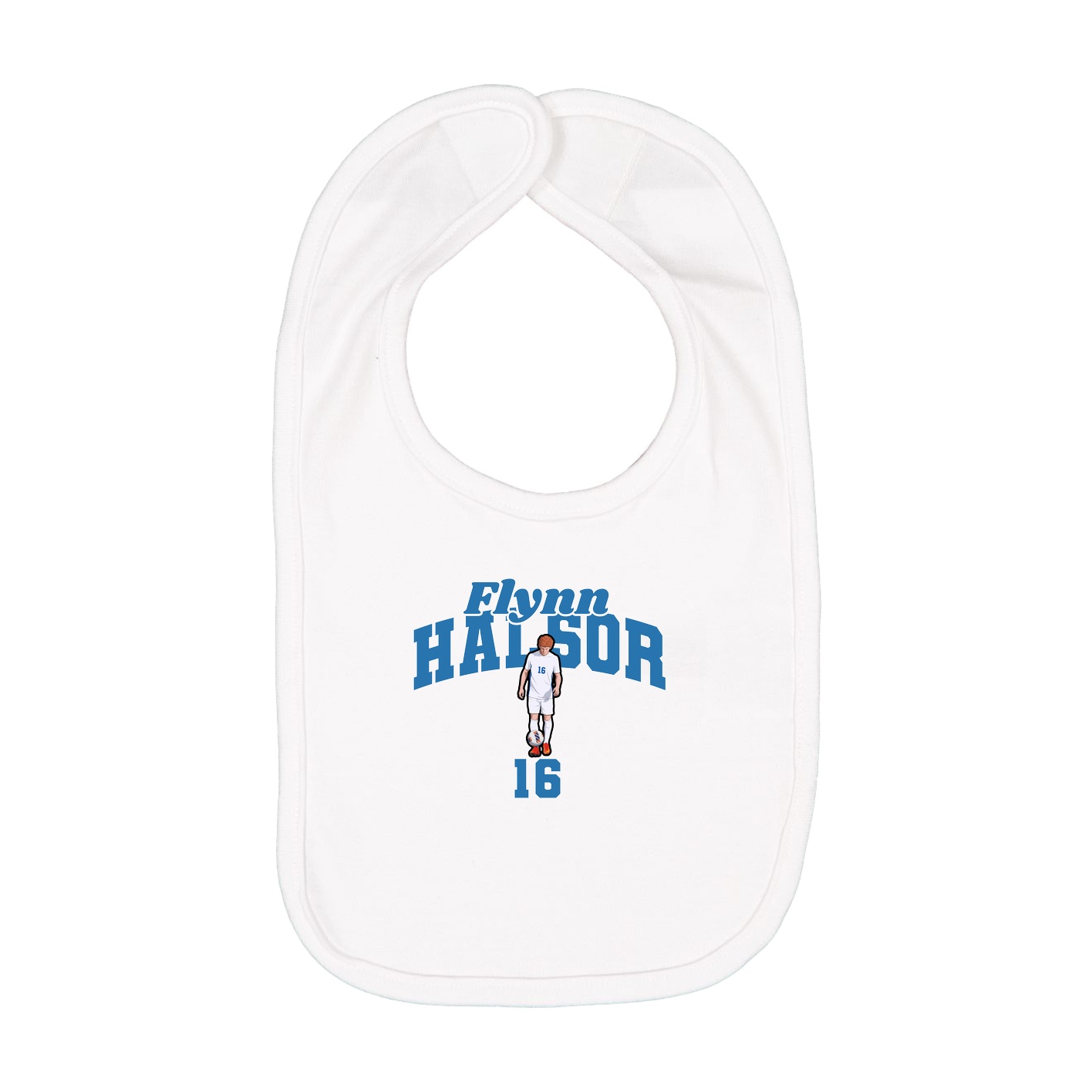 Infant Bib — Signature Arch in White