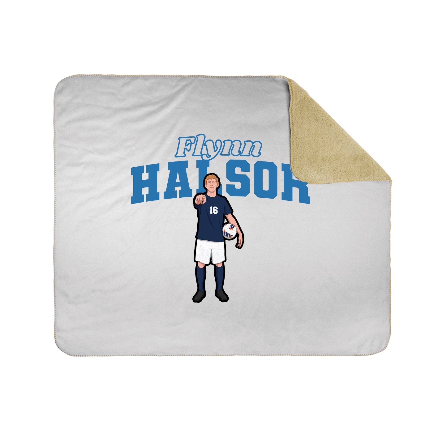 Throw Blanket — Name Arch in White