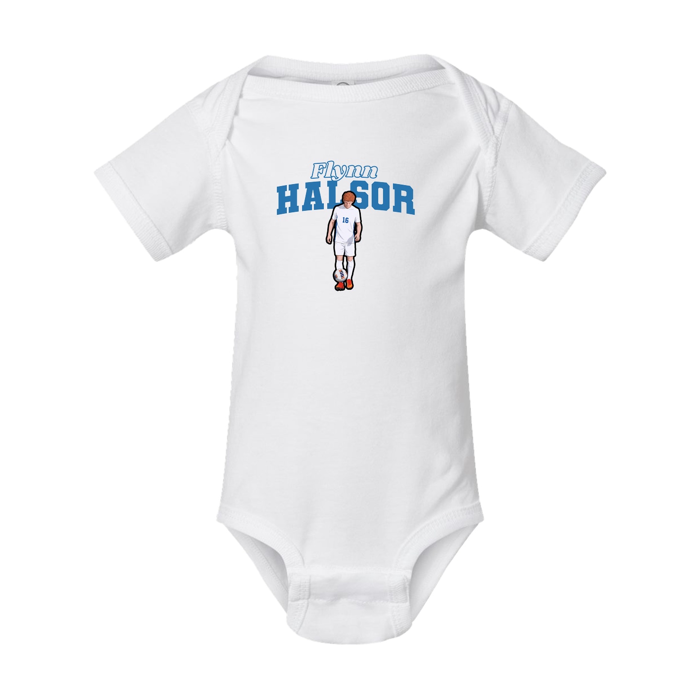 Baby Onesie — Name Arch in White