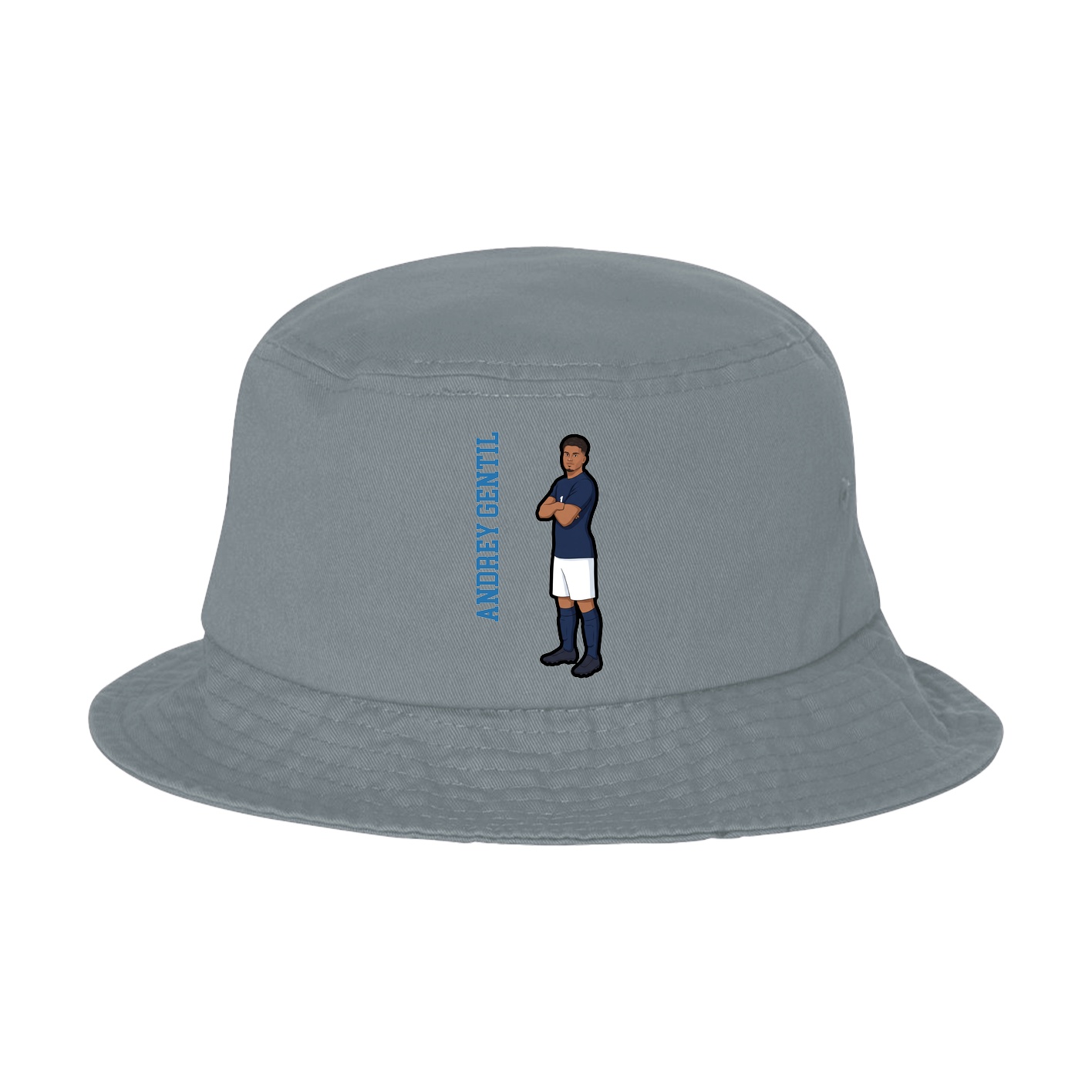Bucket Cap — Name Vertical in Grey