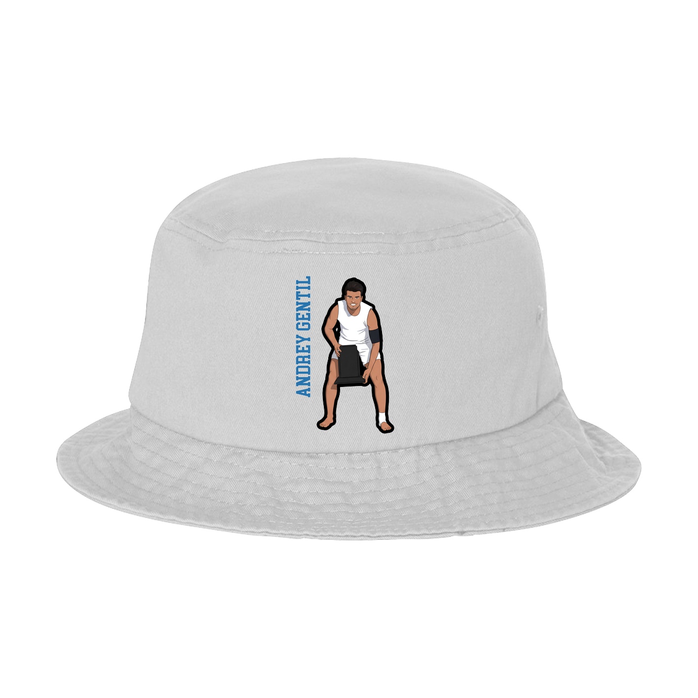 Bucket Cap — Name Vertical in White