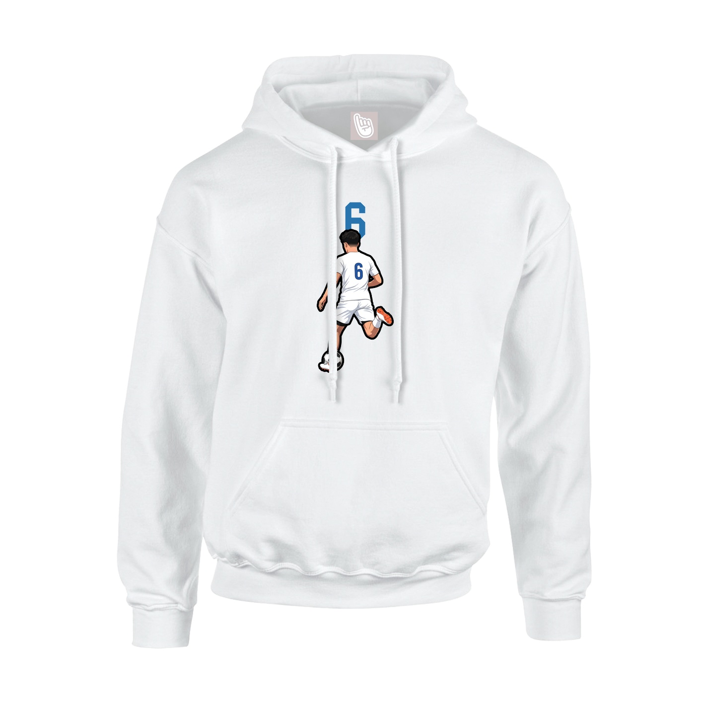 Hoodie — Number Top in White