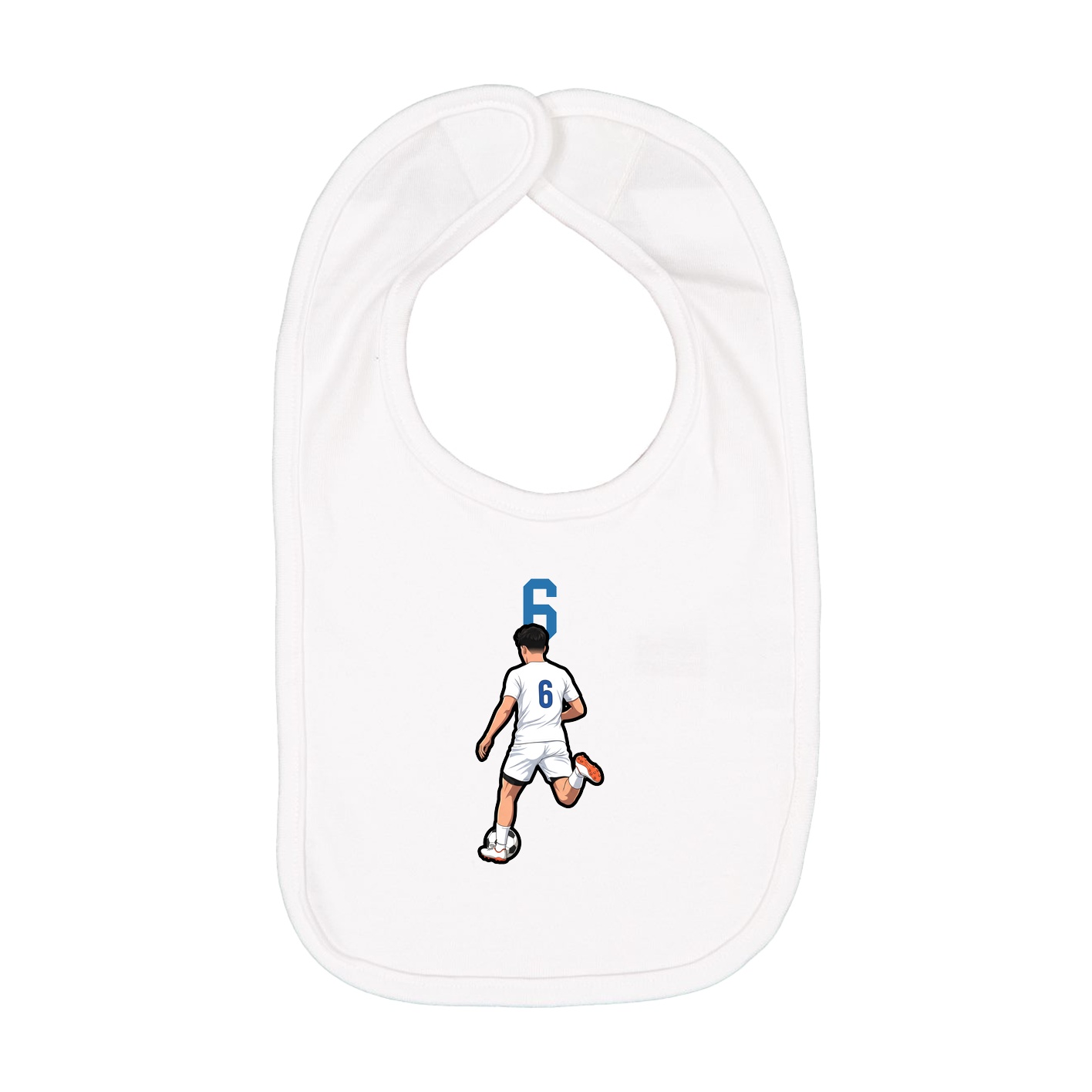 Infant Bib — Number Top in White