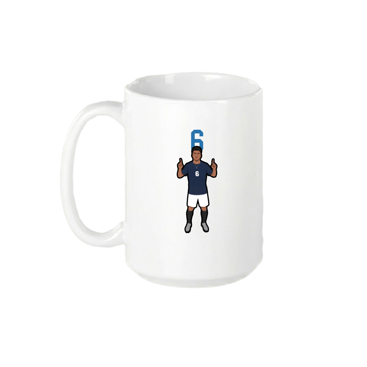 15oz Coffee Mug — Number Top in White
