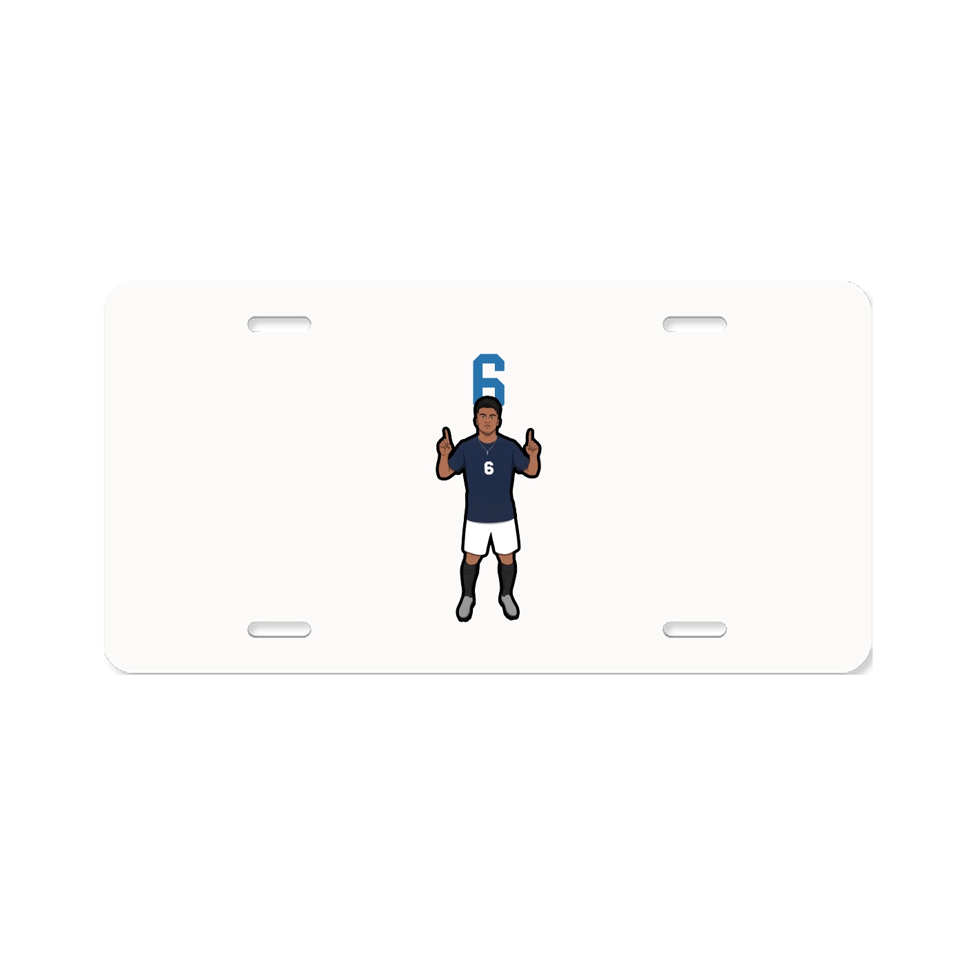 License Plate — Number Top in Classic