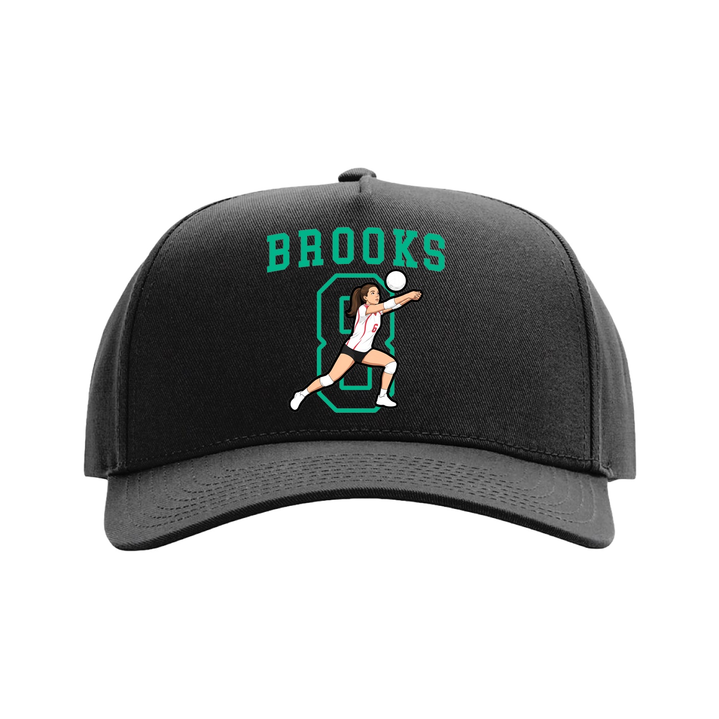 Full Fabric Five-Panel Champ Cap — Shirsey in Black