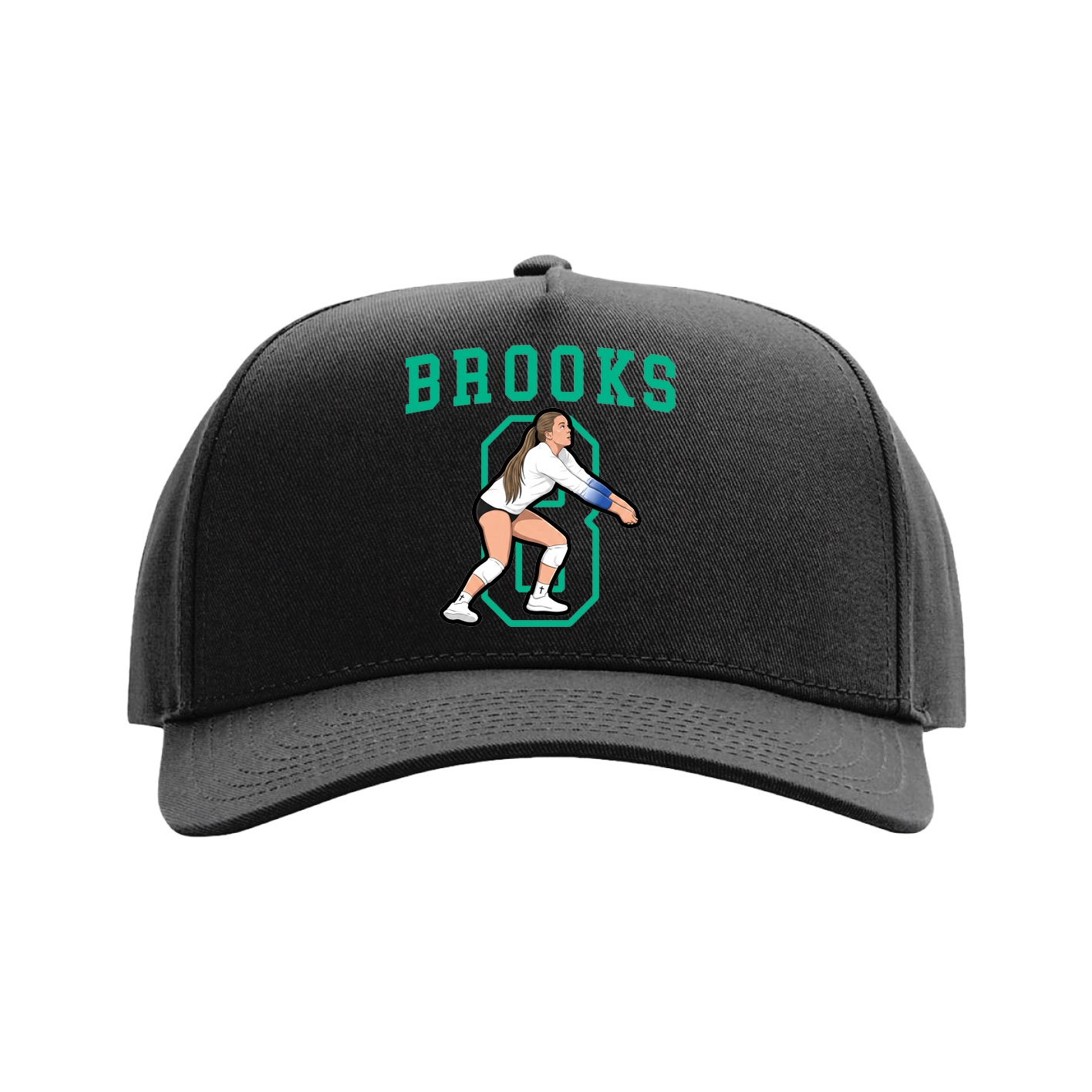 Full Fabric Five-Panel Champ Cap — Shirsey in Black