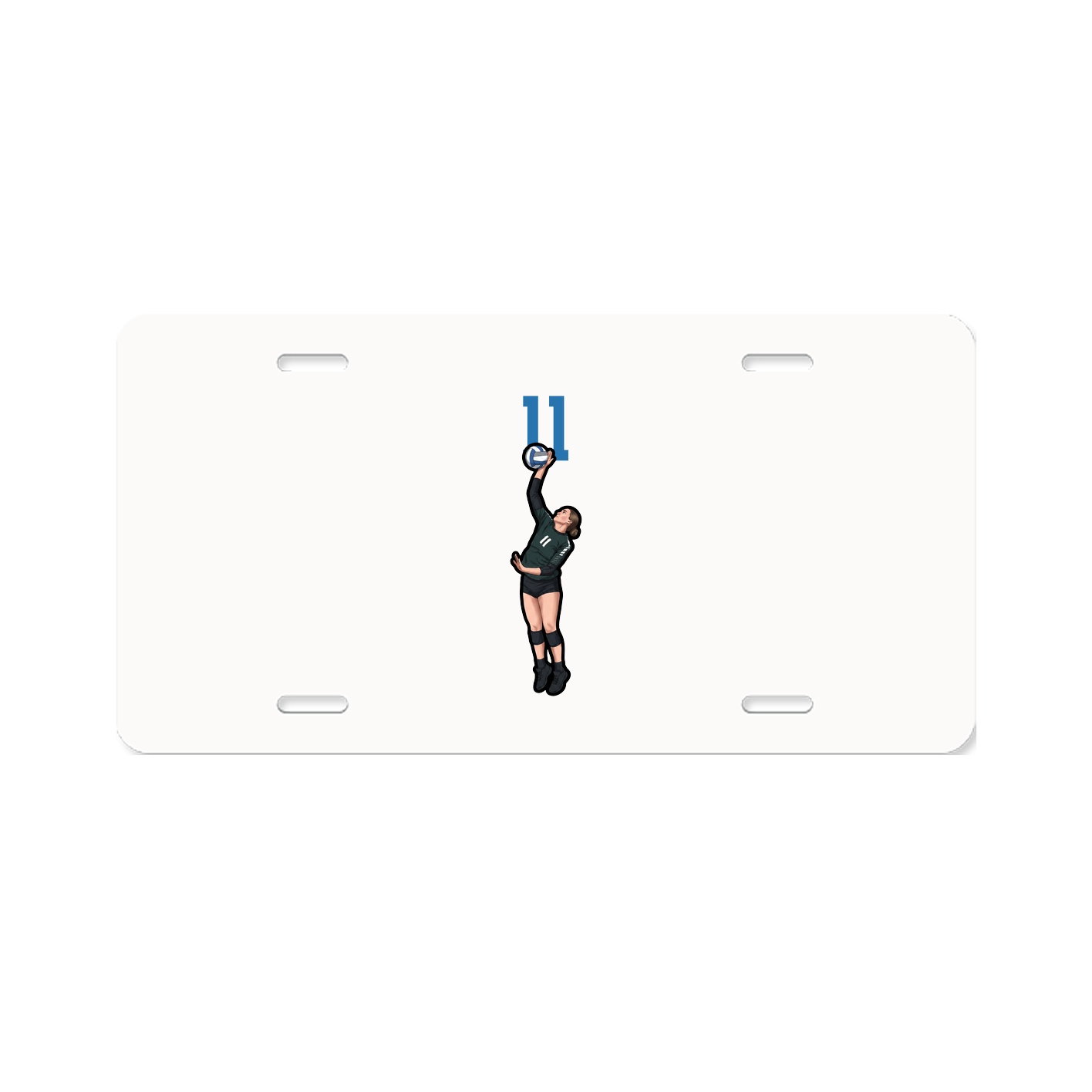 License Plate — Number Top in Classic