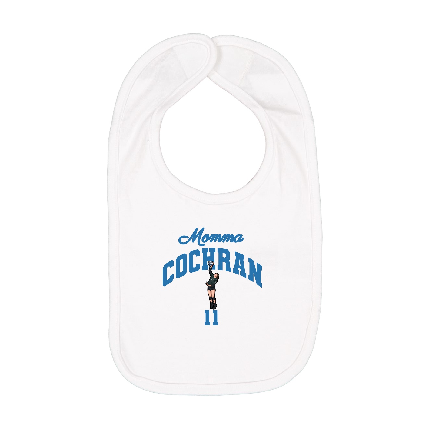 Infant Bib — Mothers Day Arch in White