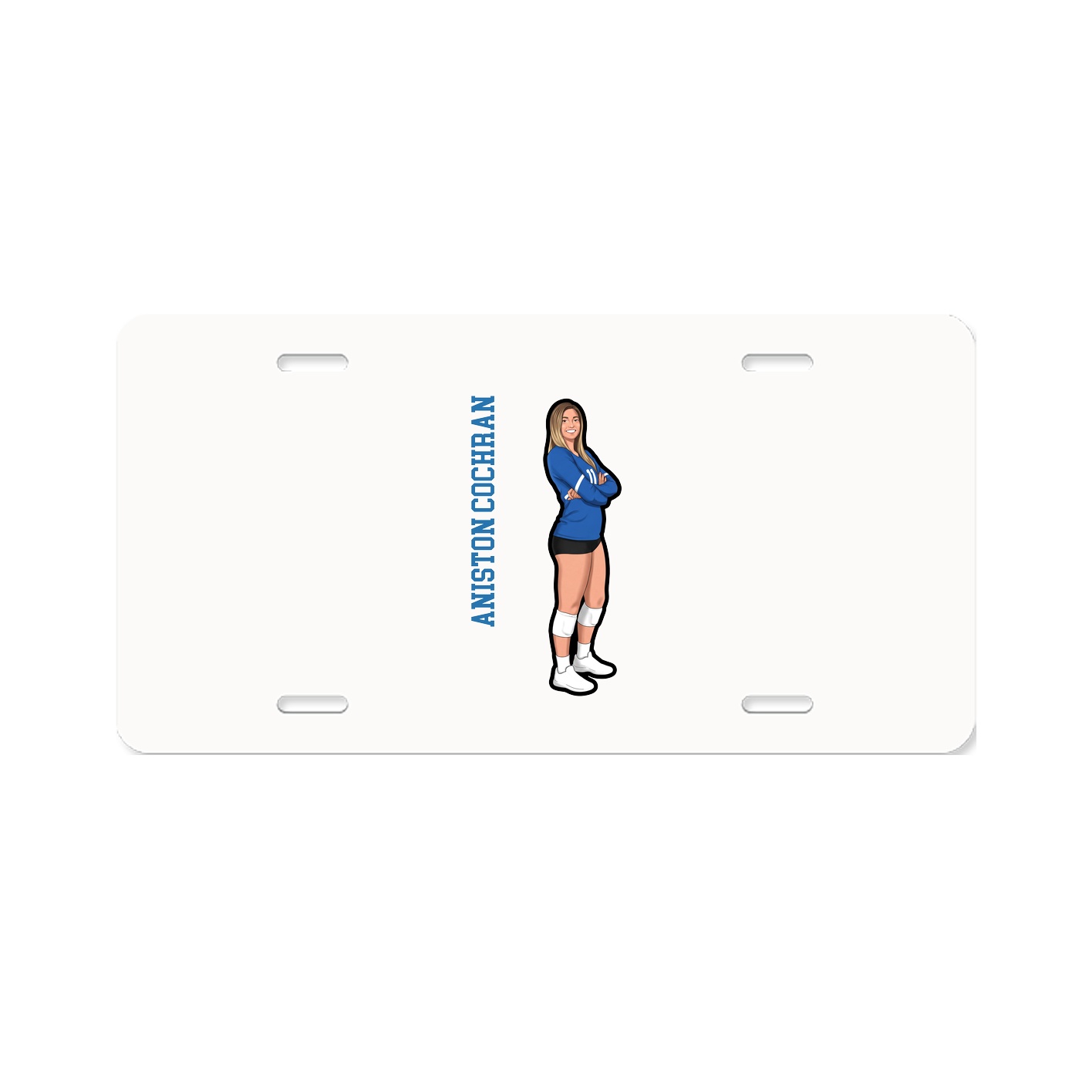 License Plate — Name Vertical in Classic
