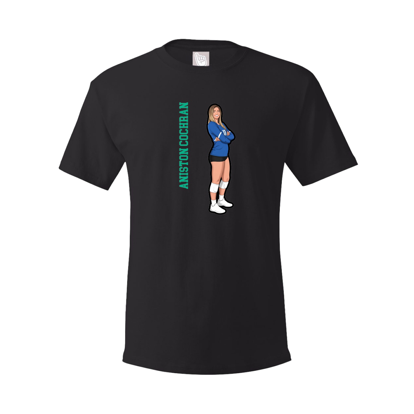 Youth Tee — Name Vertical in Black