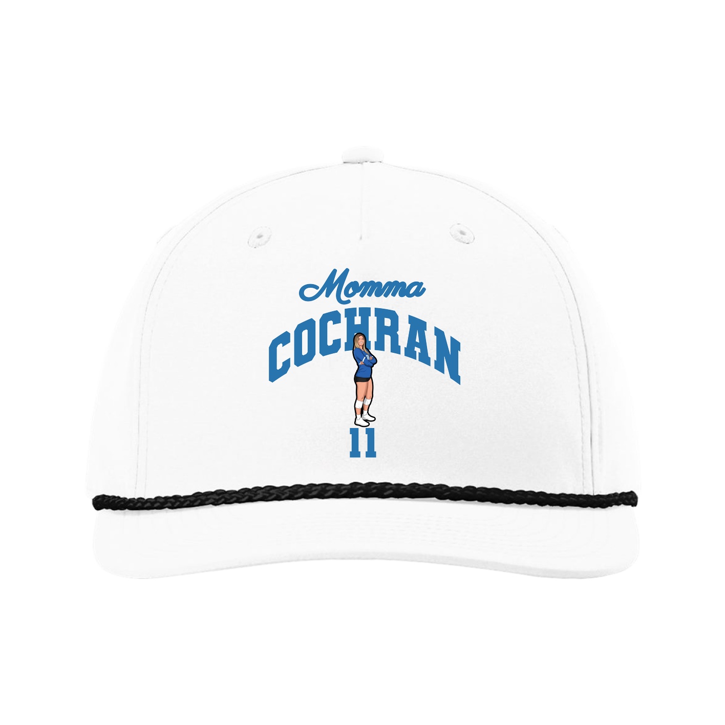 Five-Panel Classic Rope Cap — Mothers Day Arch in White