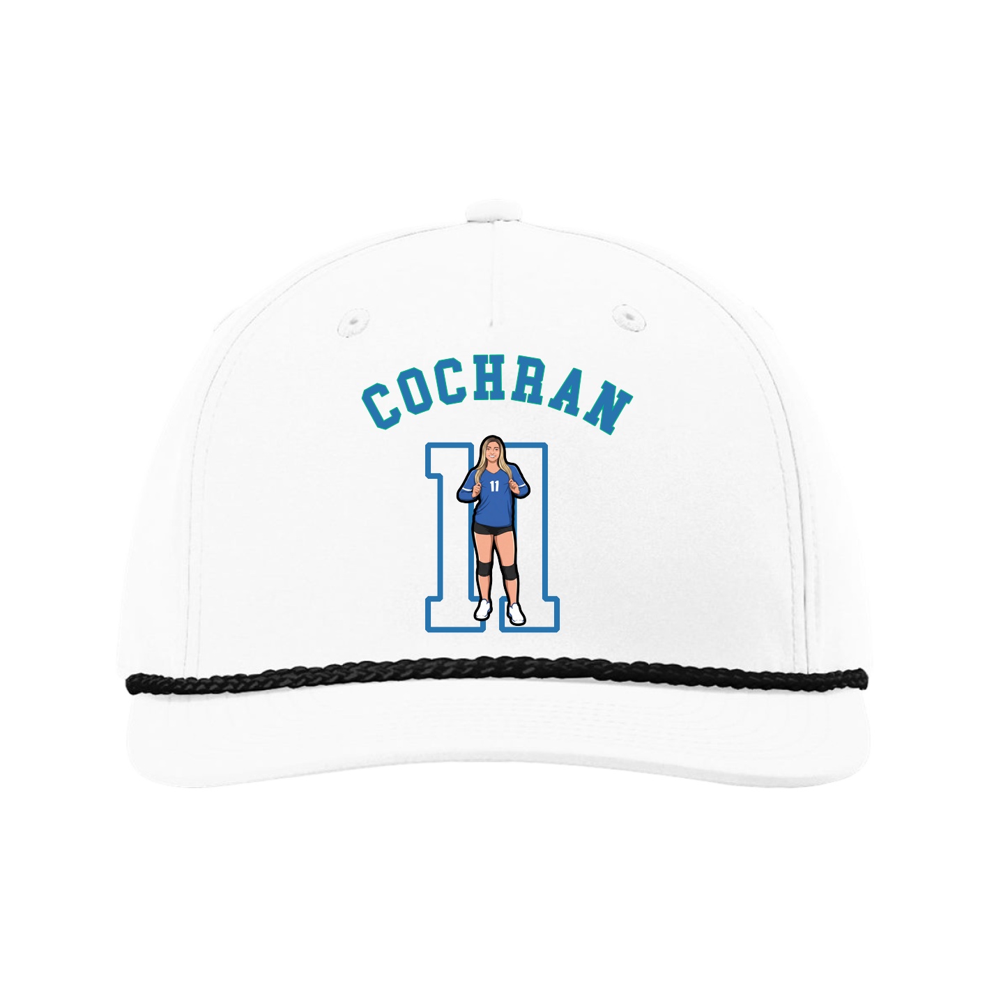 Five-Panel Classic Rope Cap — Shirsey Arch in White