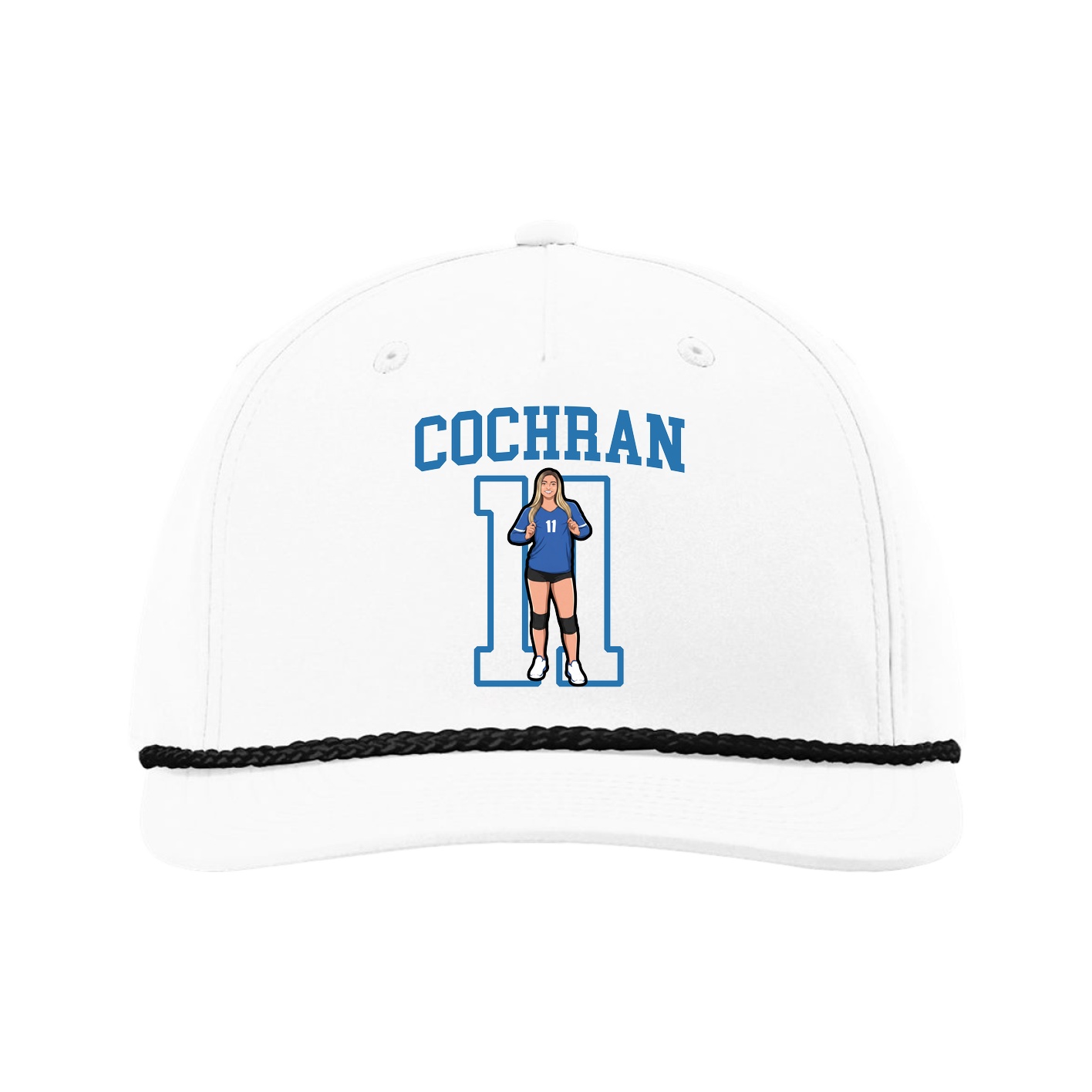 Five-Panel Classic Rope Cap — Shirsey in White