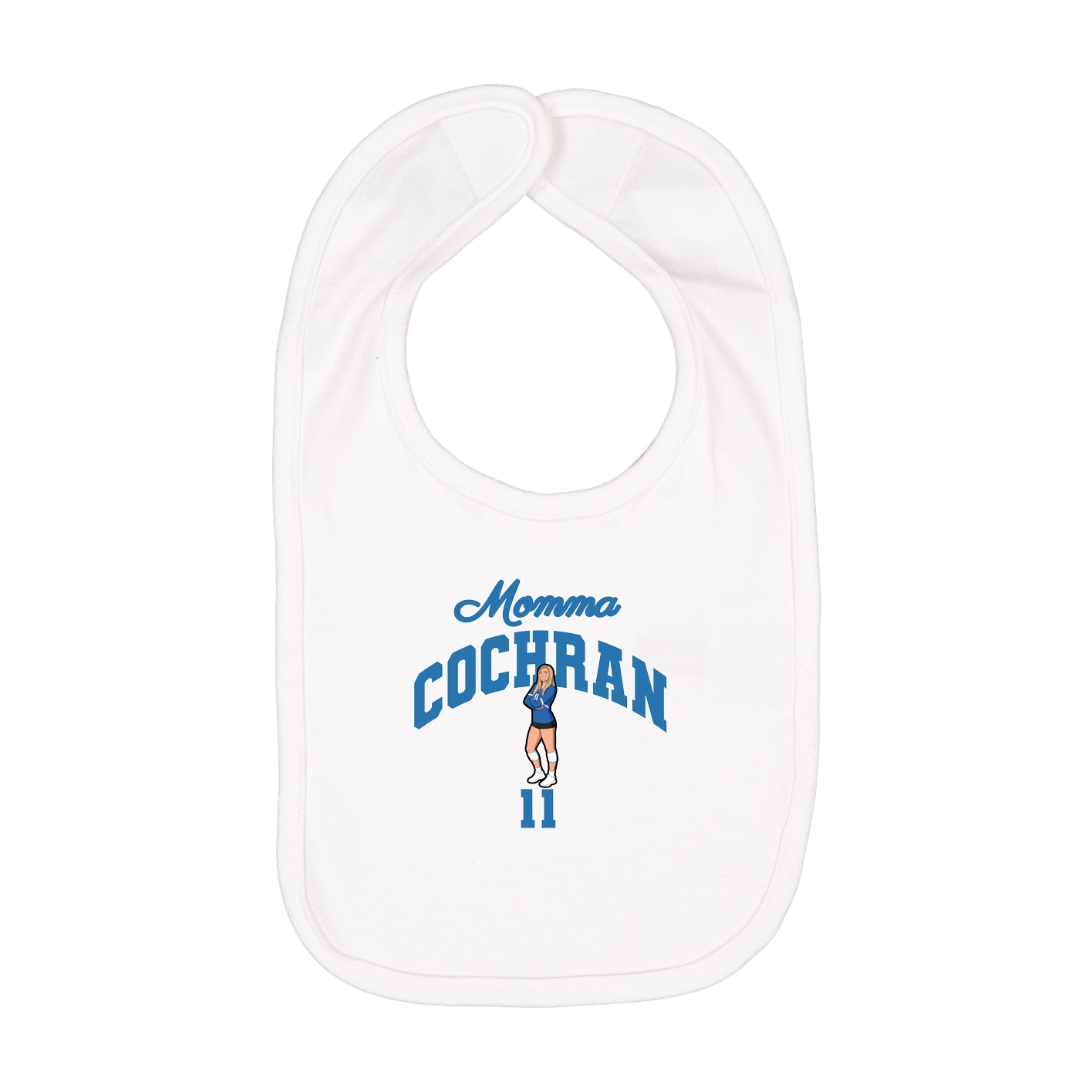 Infant Bib — Mothers Day Arch in White