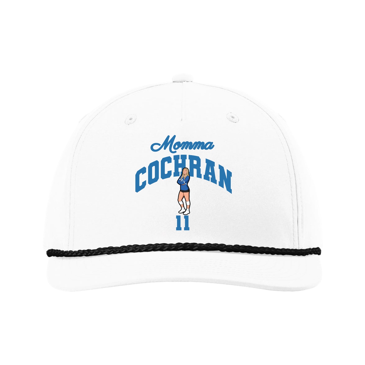 Five-Panel Classic Rope Cap — Mothers Day Arch in White