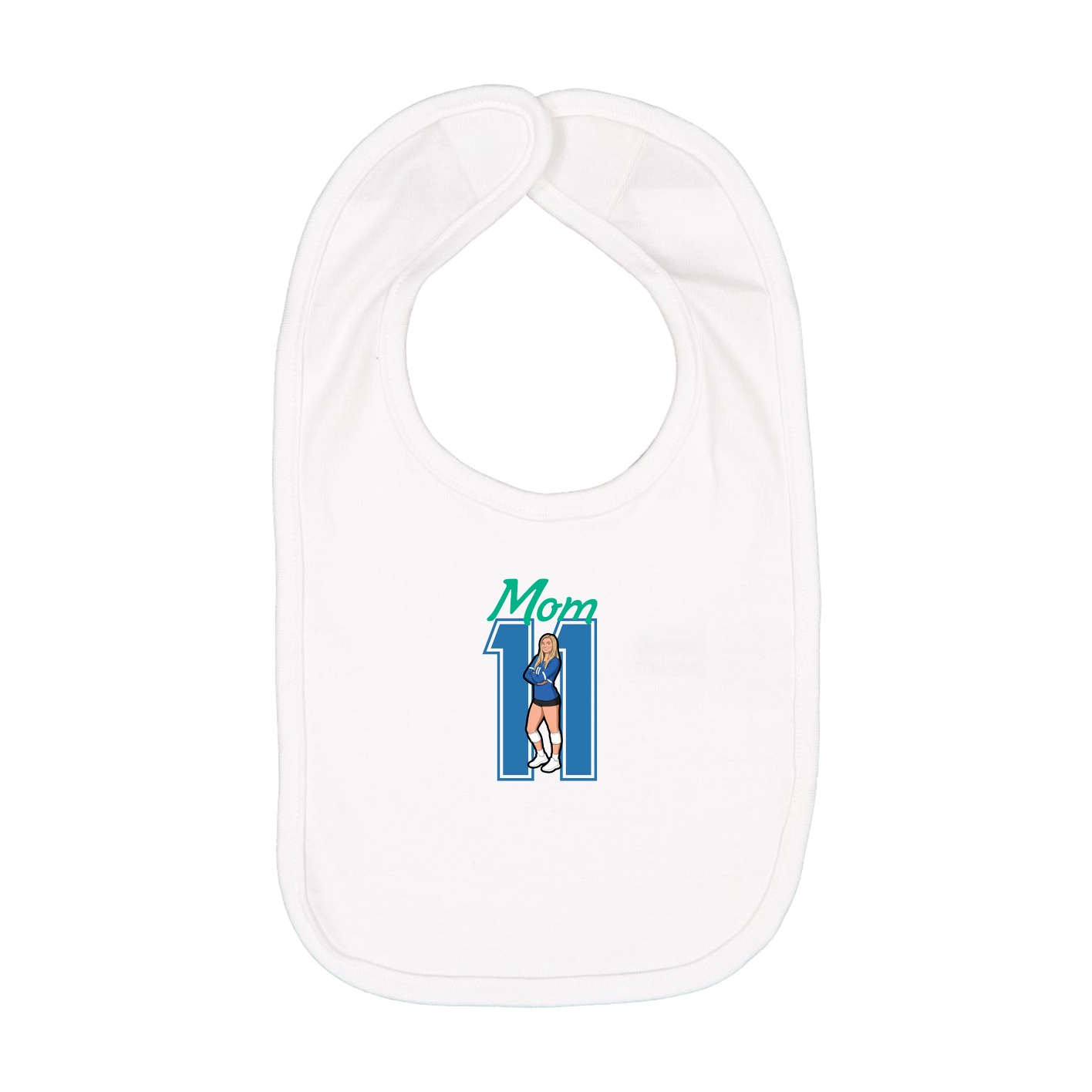 Infant Bib — Mothers Day Shirsey in White