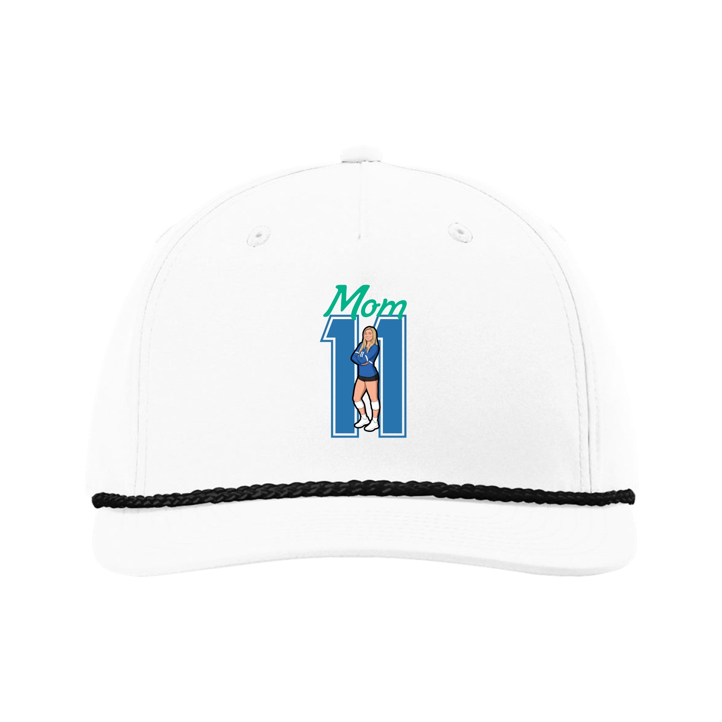 Five-Panel Classic Rope Cap — Mothers Day Shirsey in White