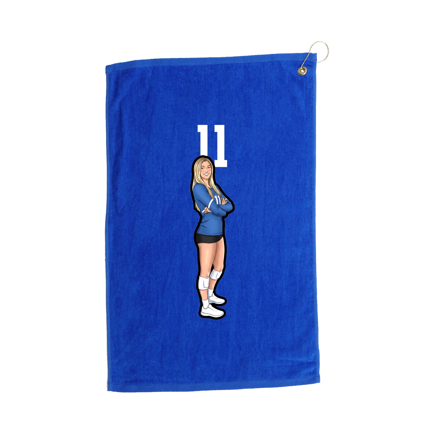 Golf Towel — Number Top in Royal