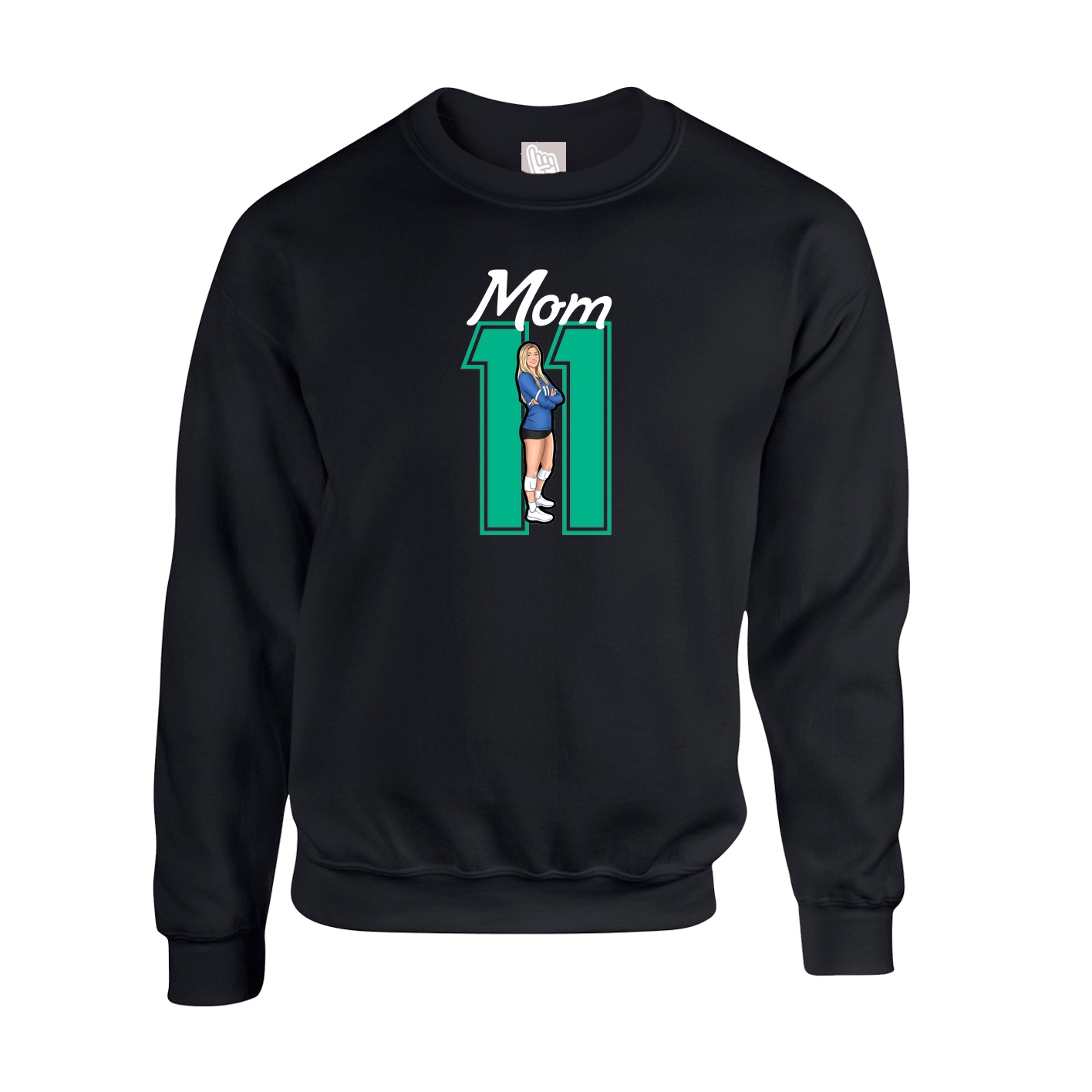 Fleece Crew — Mothers Day Shirsey in Black
