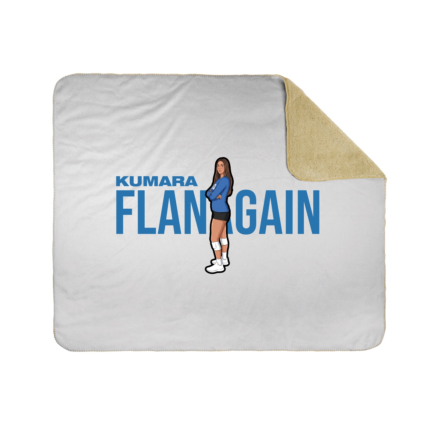 Throw Blanket — Player Name in White