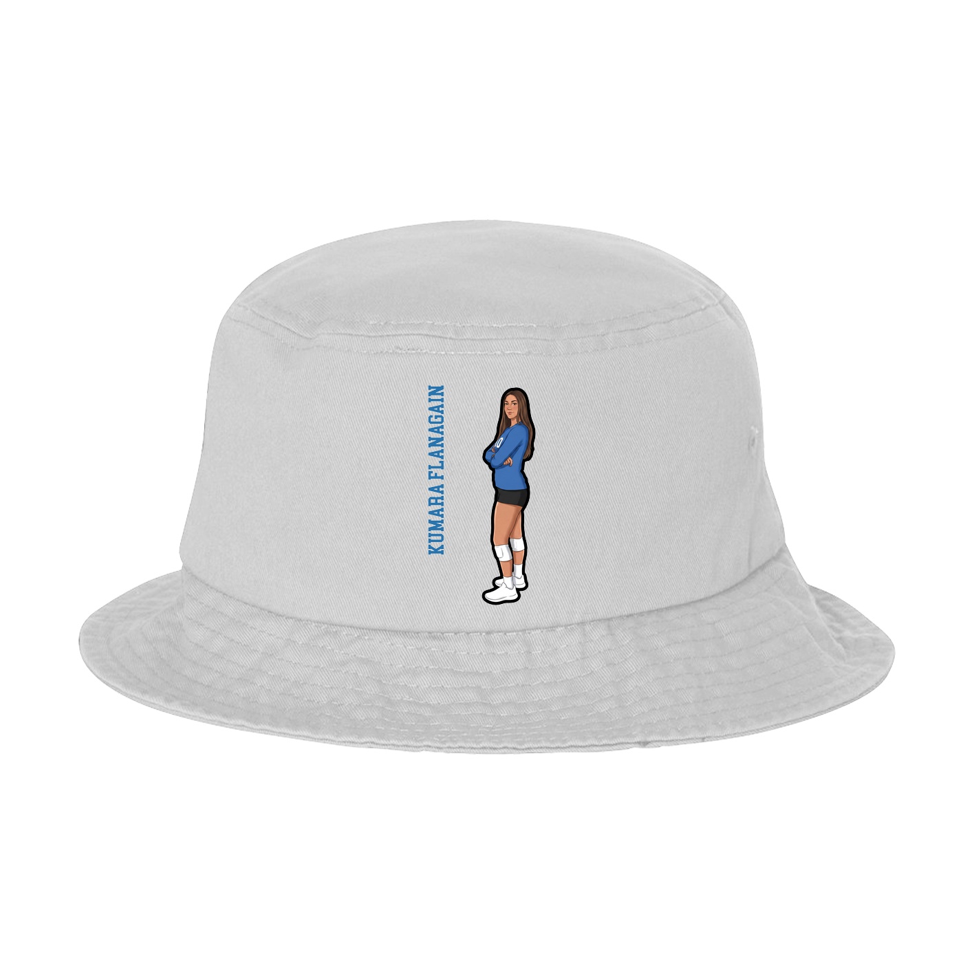 Bucket Cap — Name Vertical in White