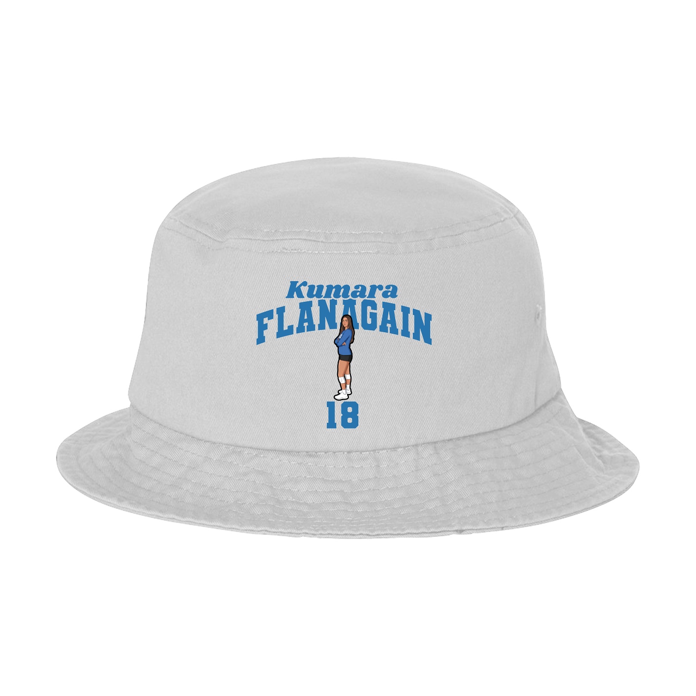 Bucket Cap — Signature Arch in White