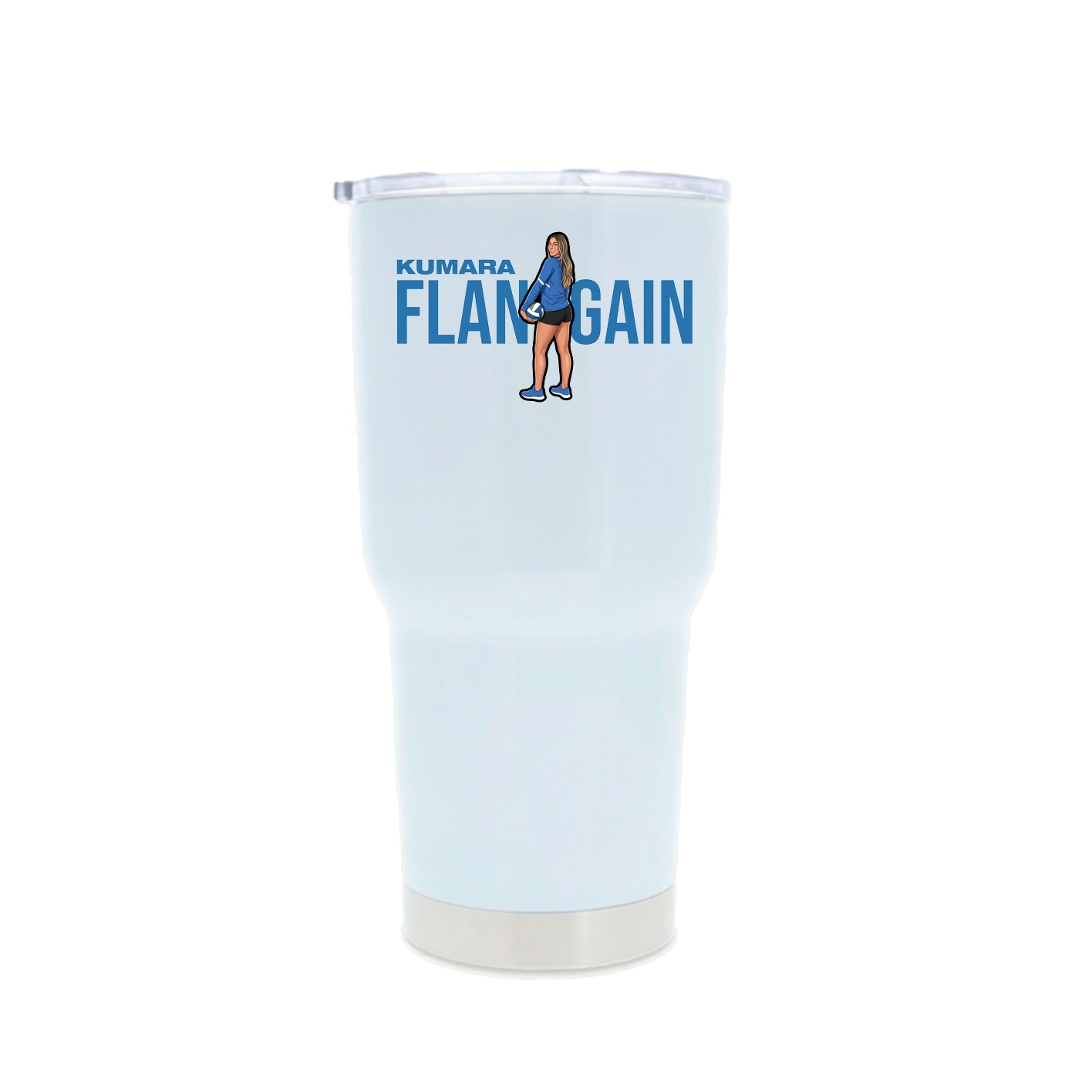 30oz Stainless Steel Tumbler — Player Name in White