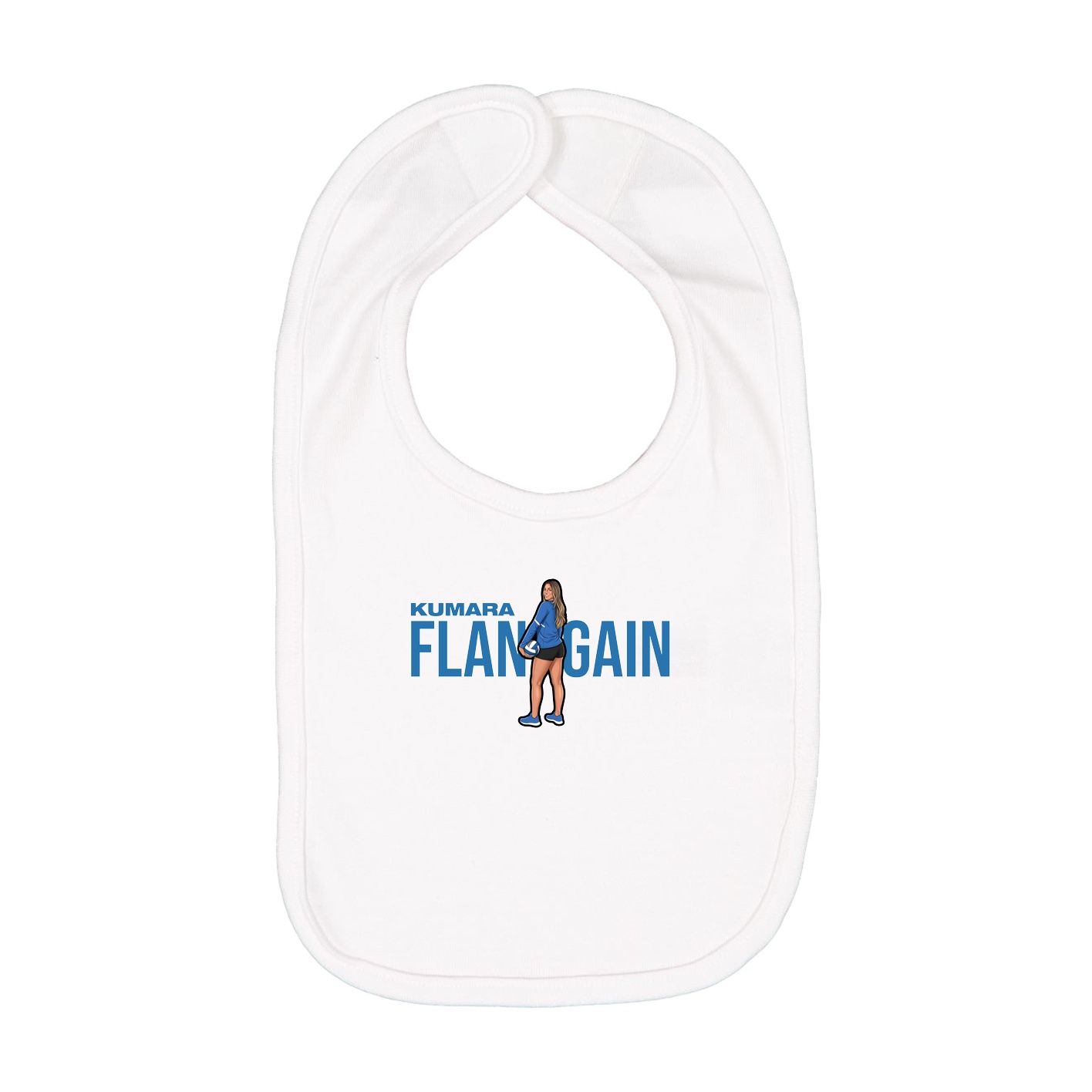Infant Bib — Player Name in White
