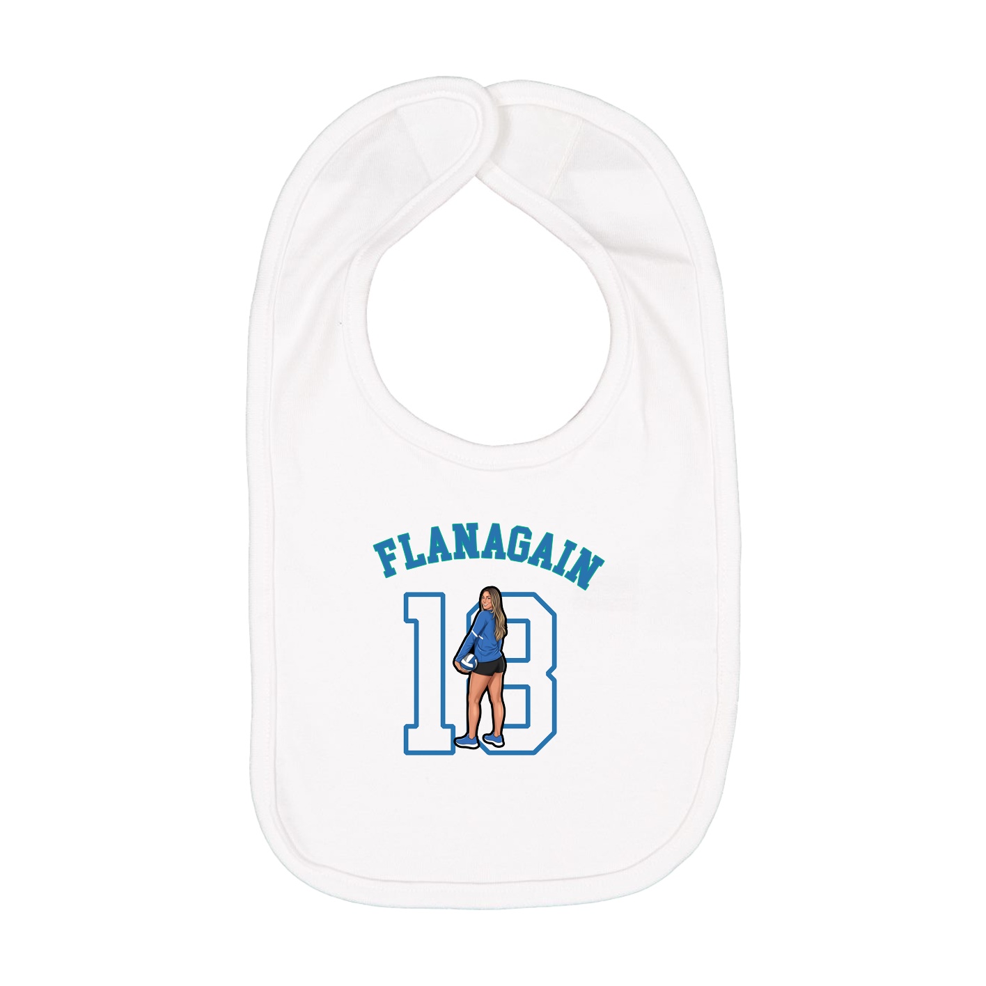 Infant Bib — Shirsey Arch in White