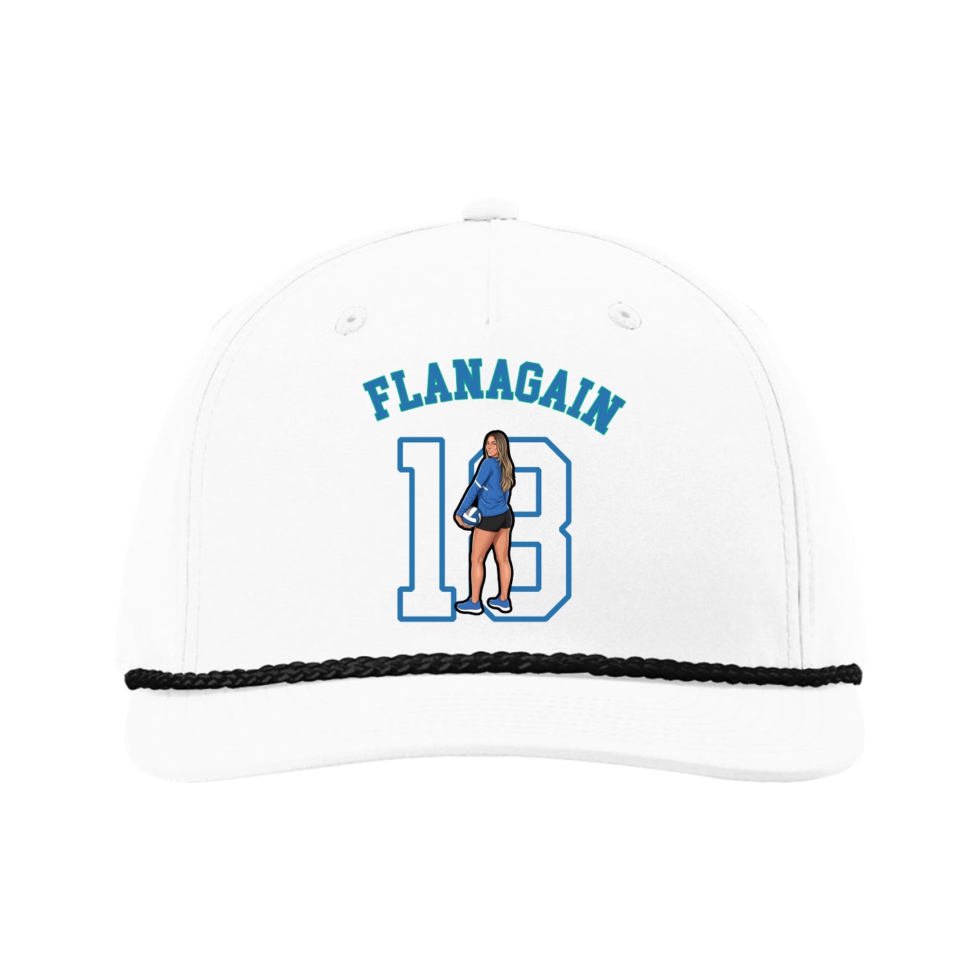 Five-Panel Classic Rope Cap — Shirsey Arch in White