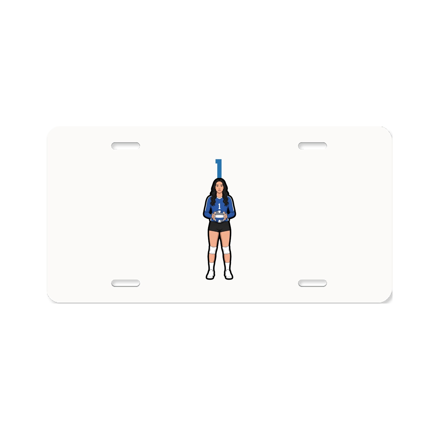 License Plate — Number Top in Classic