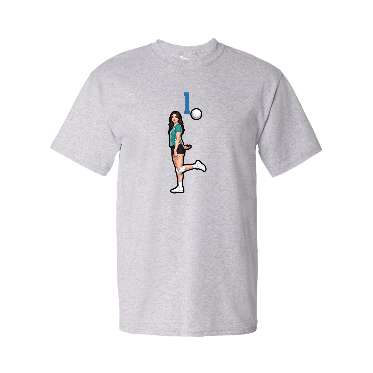 Youth Tee — Number Top in Grey