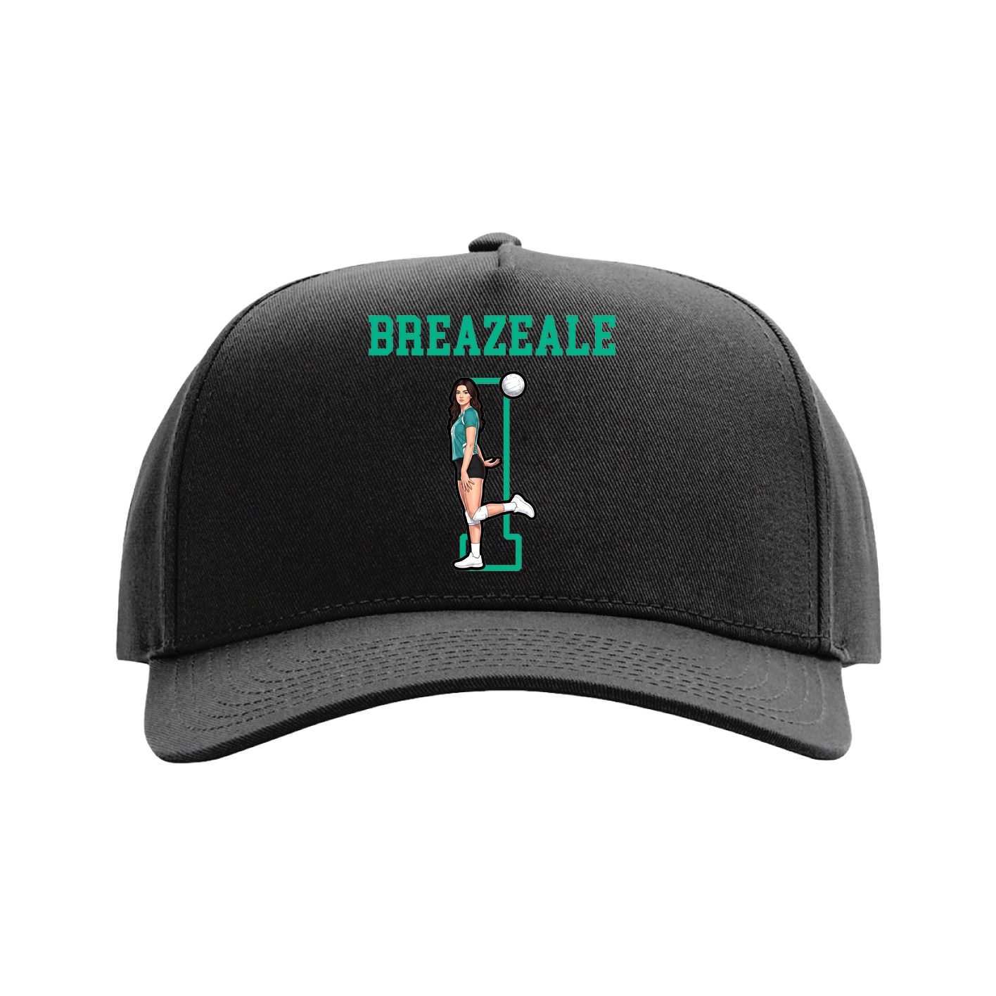 Full Fabric Five-Panel Champ Cap — Shirsey in Black