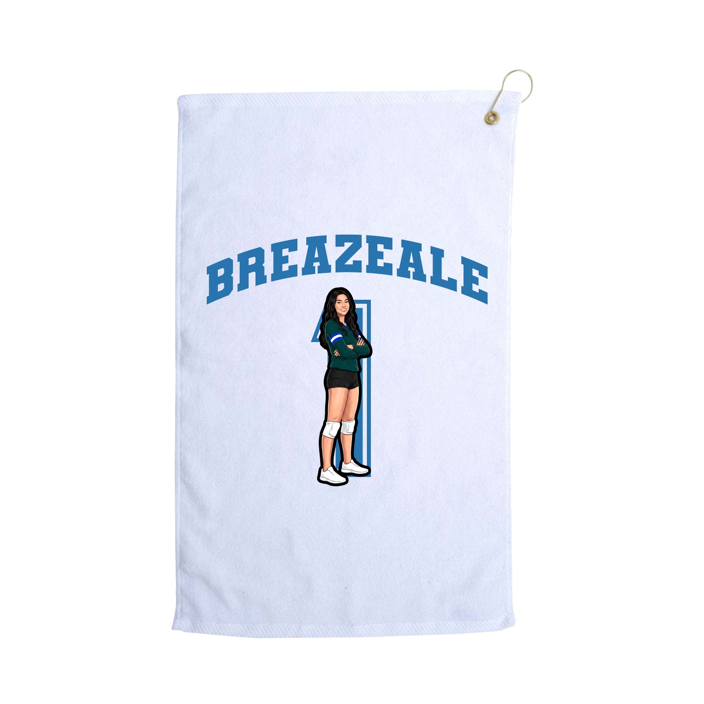 Golf Towel — Number in White