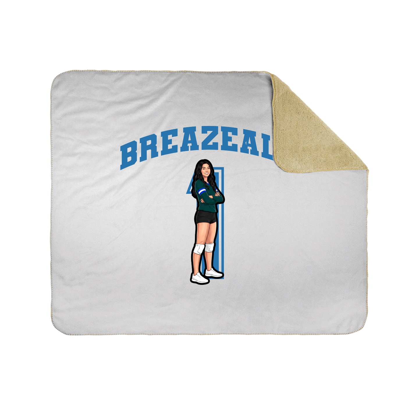 Throw Blanket — Number in White