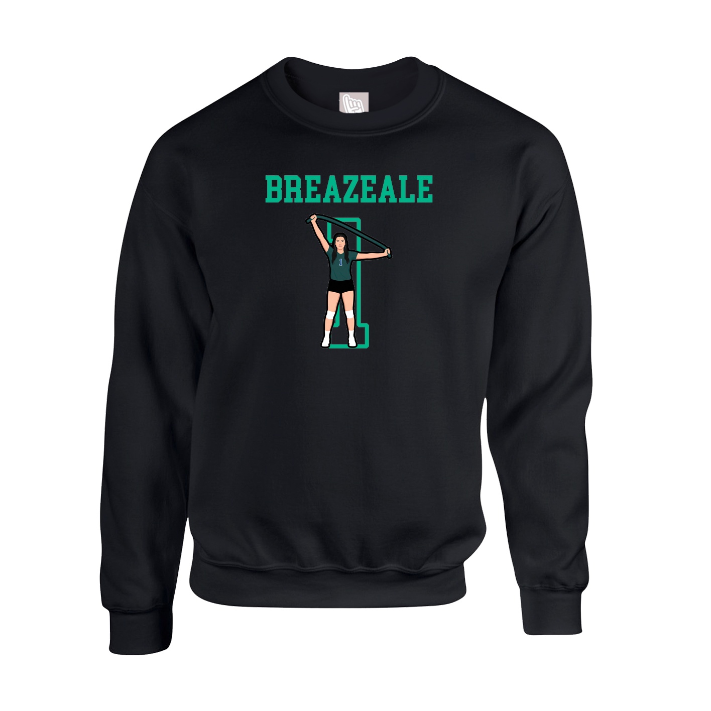 Fleece Crew — Shirsey in Black